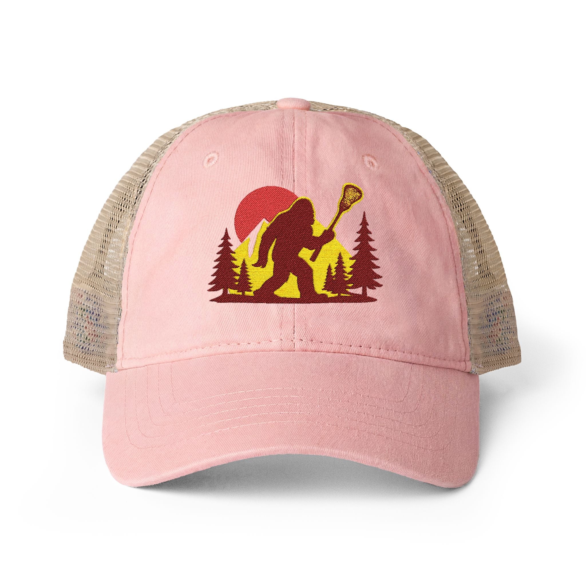 Retro LAXsquatch - Women's Washed Mesh-Back Cap
