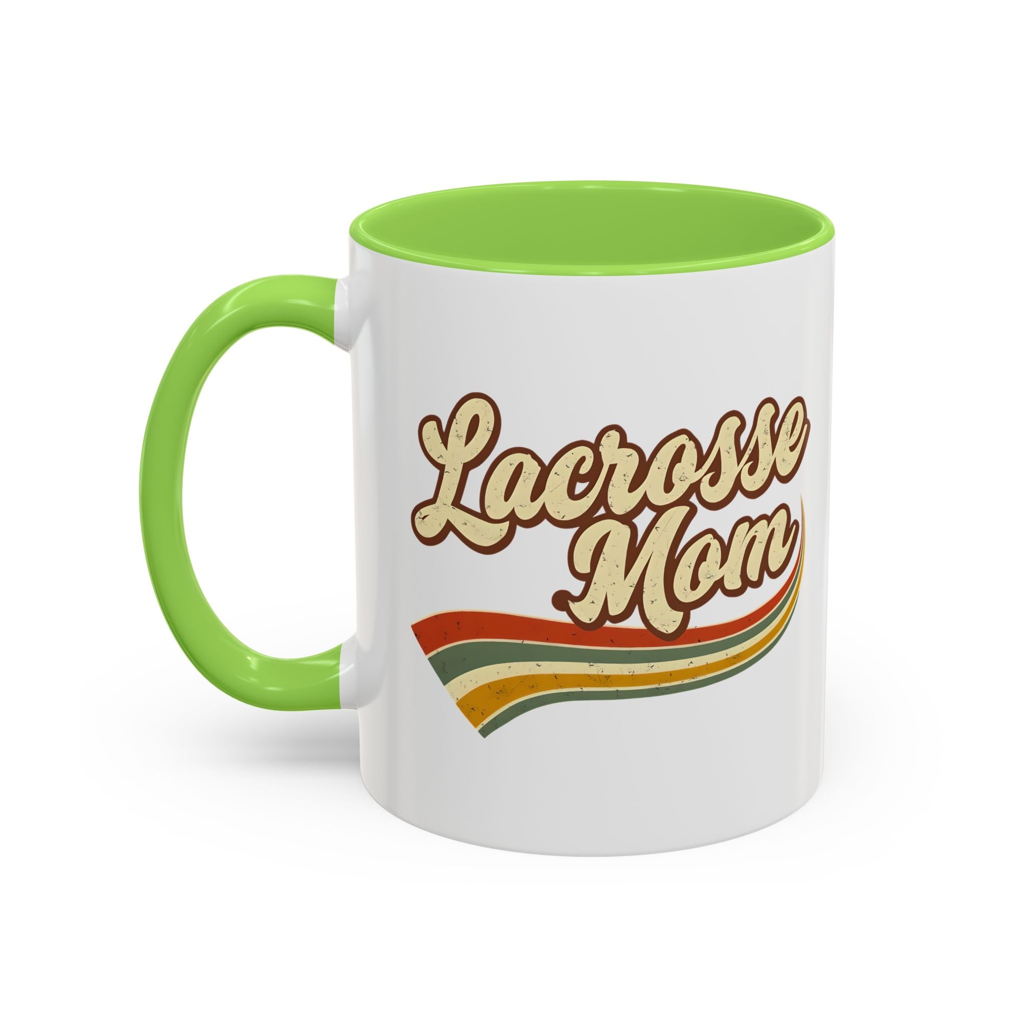 Retro Lacrosse Mom - Ceramic Coffee Mug (11oz)