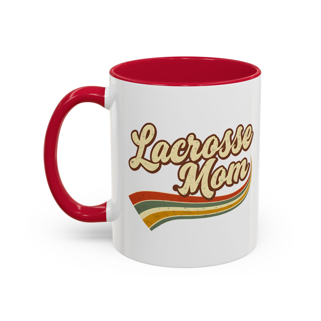 Retro Lacrosse Mom - Ceramic Coffee Mug (11oz)