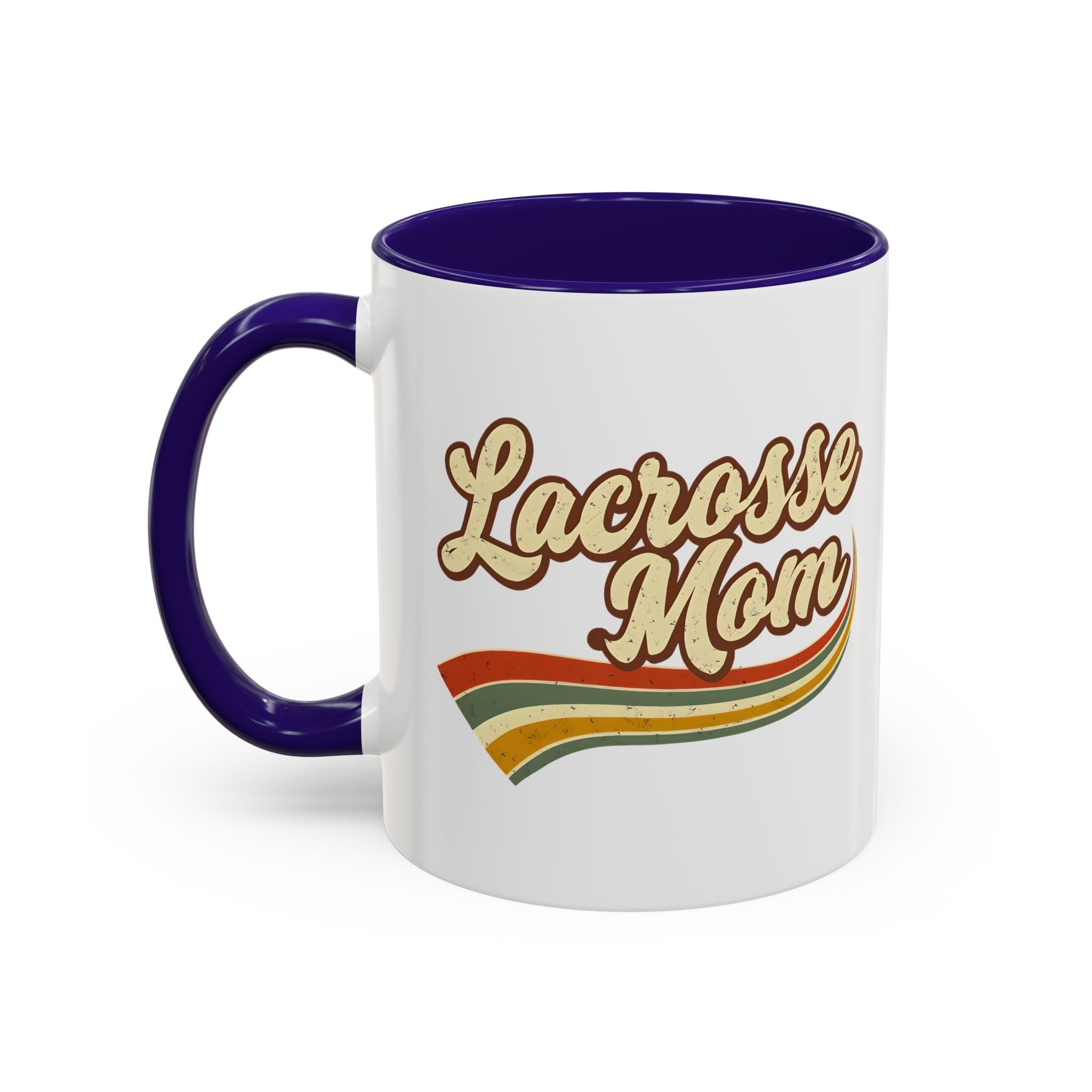 Retro Lacrosse Mom - Ceramic Coffee Mug (11oz)