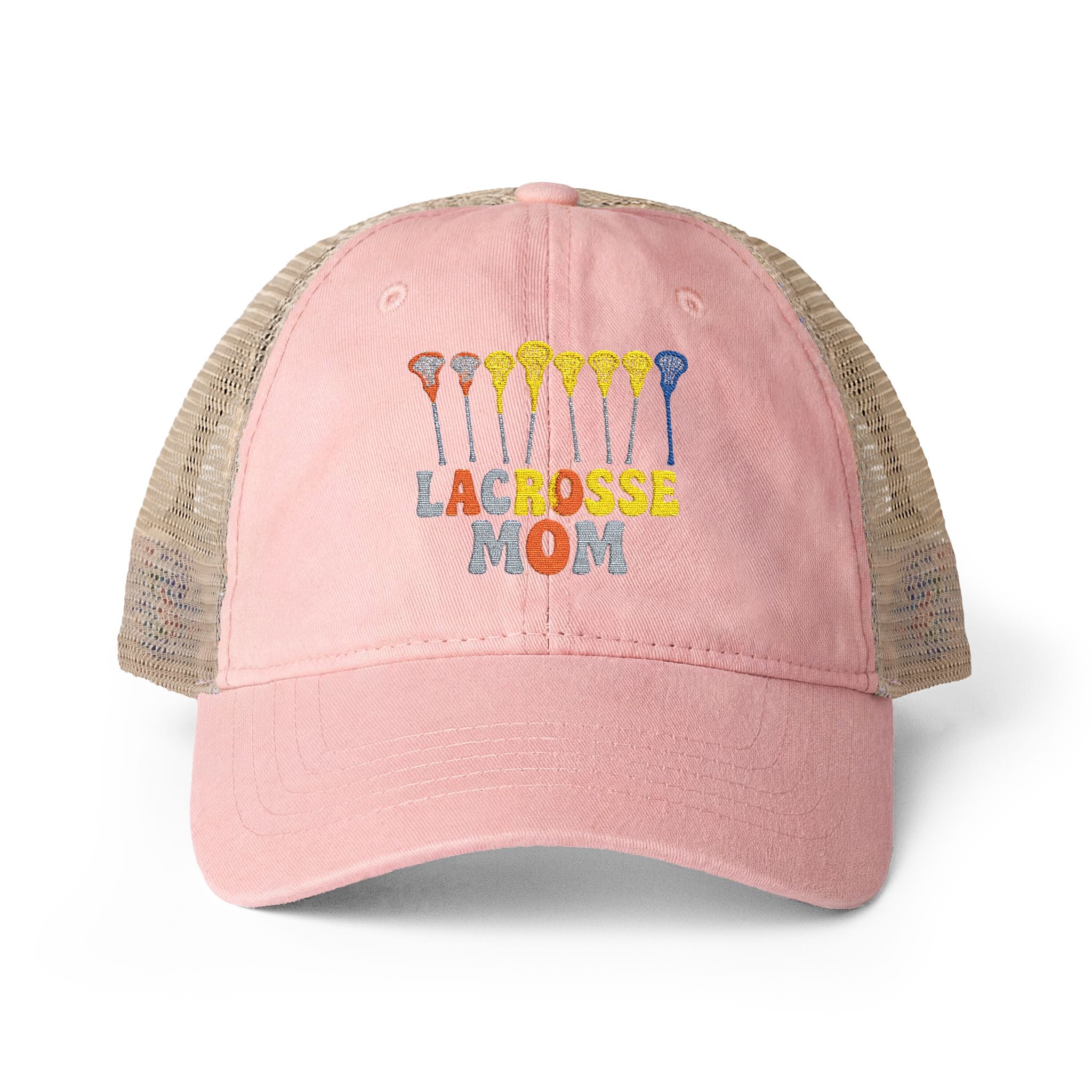Lacrosse Mom - Women's Washed Mesh-Back Cap