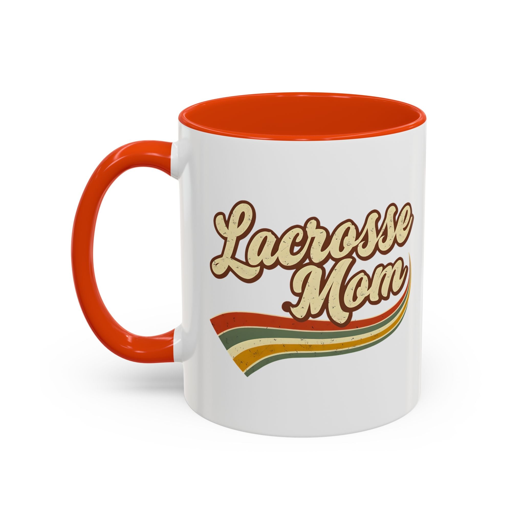 Retro Lacrosse Mom - Ceramic Coffee Mug (11oz)
