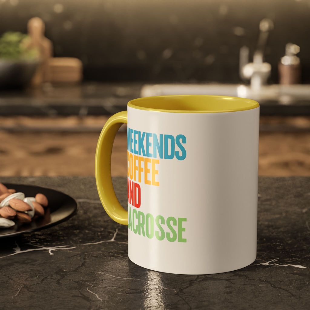 Weekends, Coffee, And, Lacrosse - Ceramic Coffee Mug (11oz)