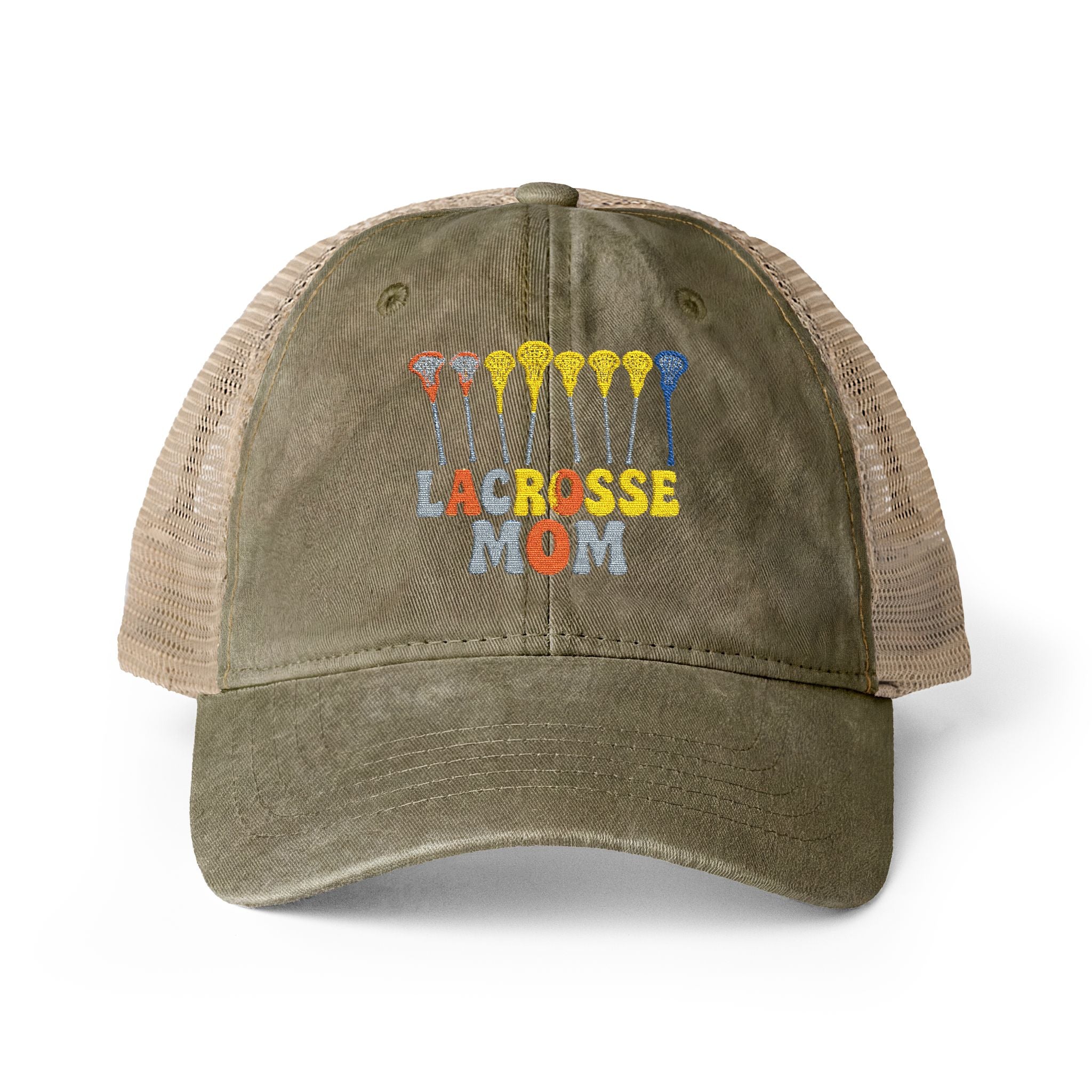 Lacrosse Mom - Women's Washed Mesh-Back Cap