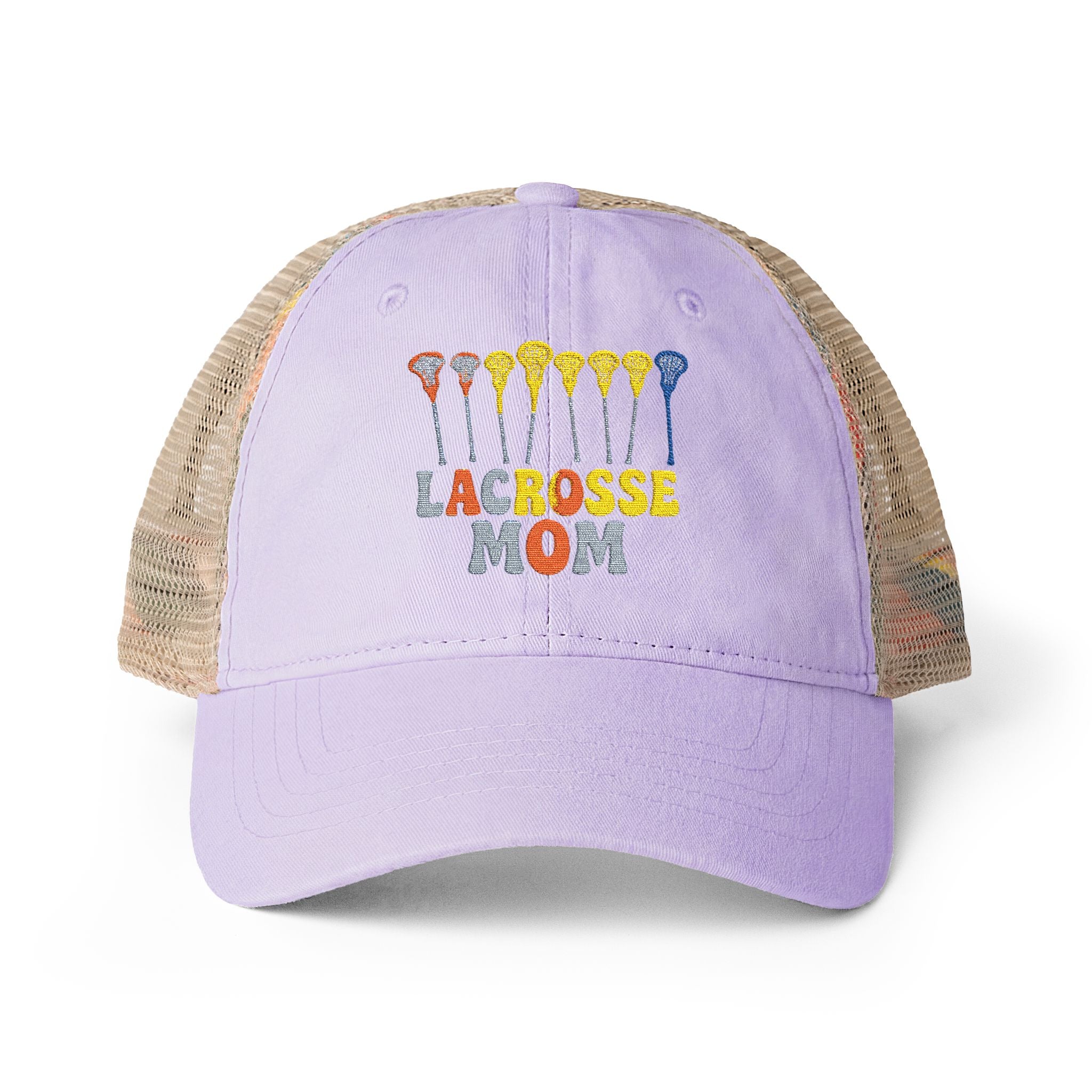 Lacrosse Mom - Women's Washed Mesh-Back Cap