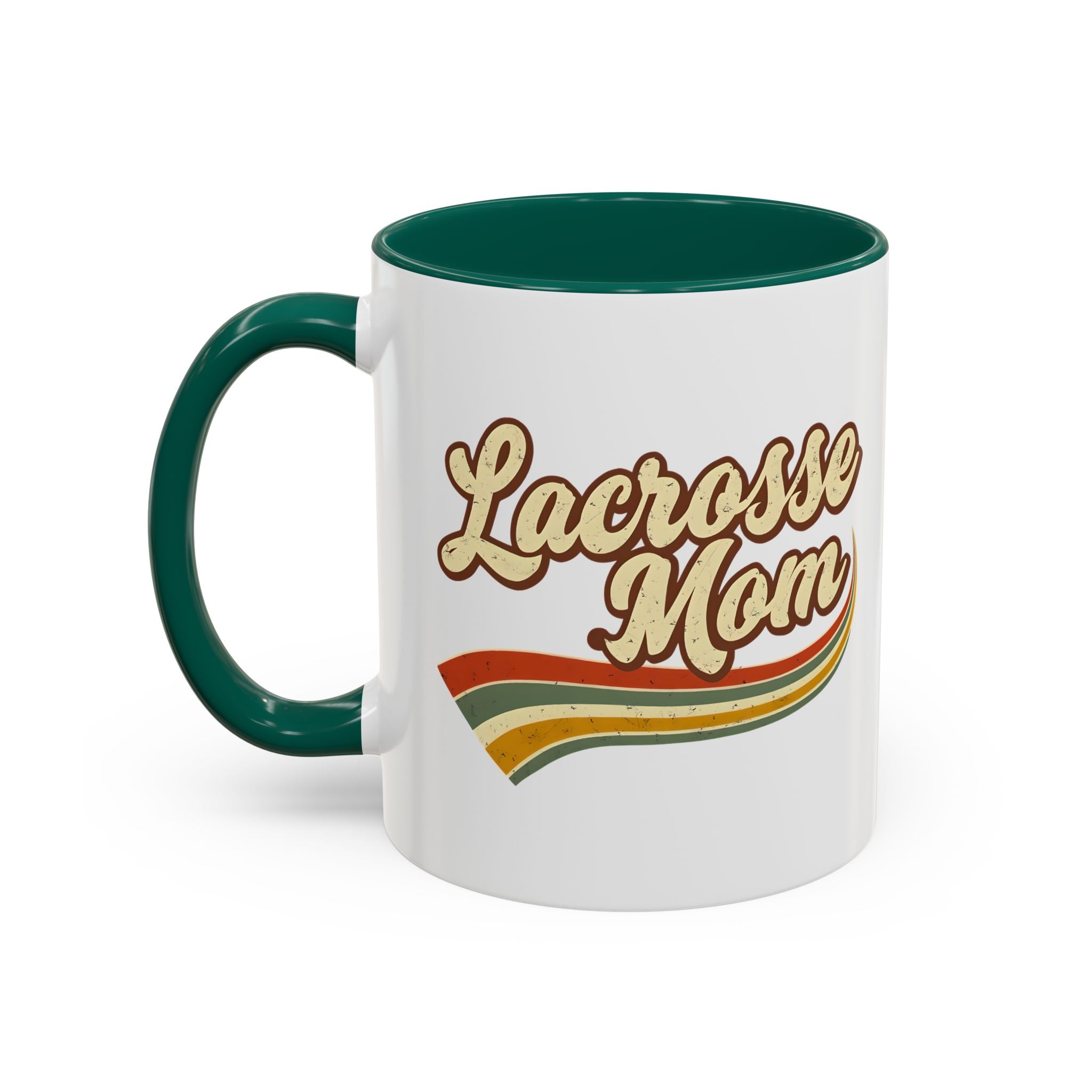 Retro Lacrosse Mom - Ceramic Coffee Mug (11oz)