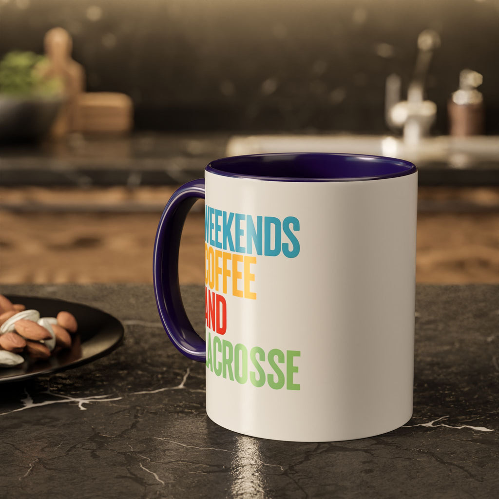 Weekends, Coffee, And, Lacrosse - Ceramic Coffee Mug (11oz)