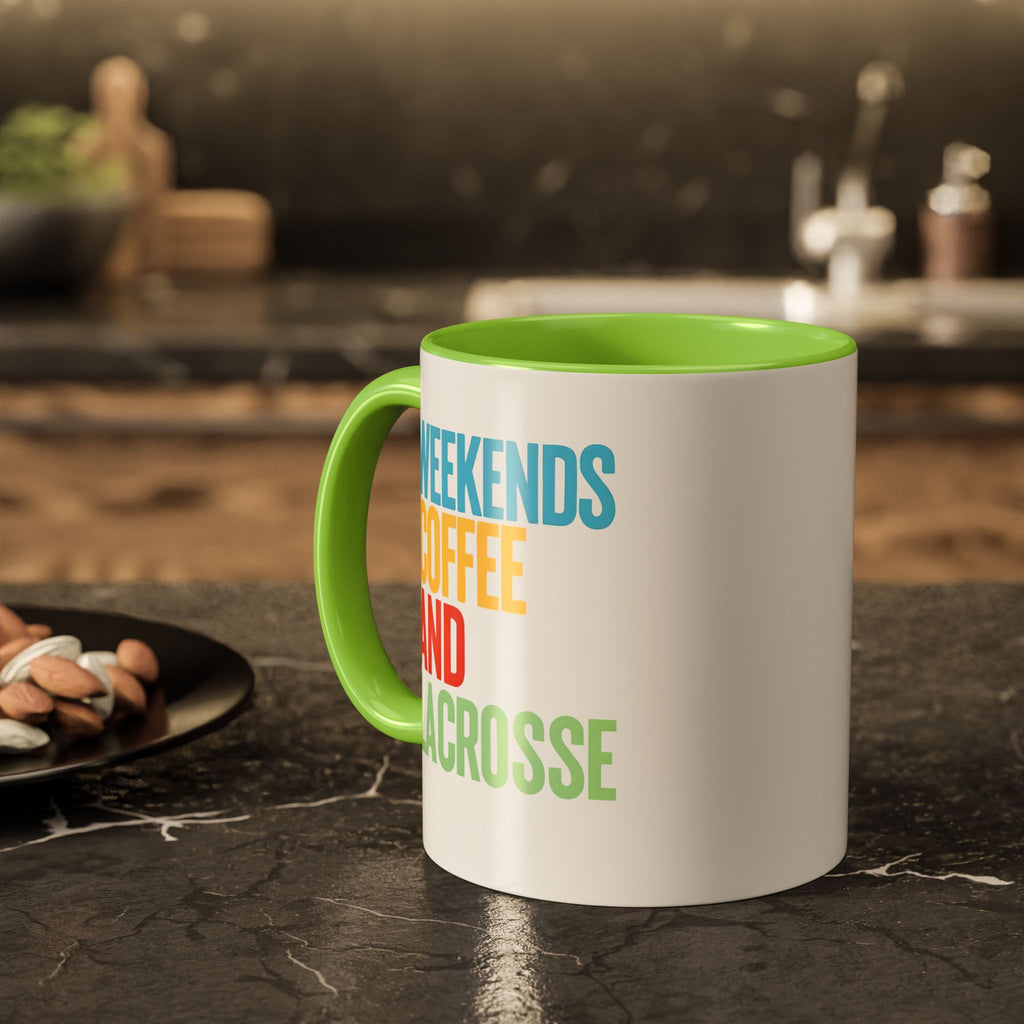 Weekends, Coffee, And, Lacrosse - Ceramic Coffee Mug (11oz)