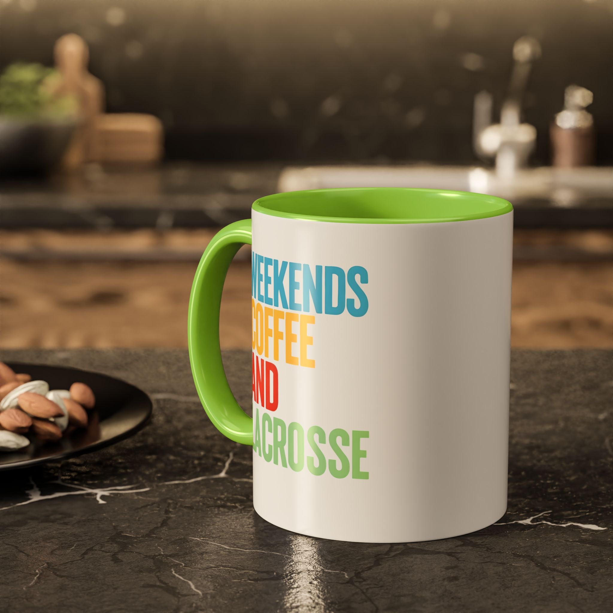 Weekends, Coffee, And, Lacrosse - Ceramic Coffee Mug (11oz)