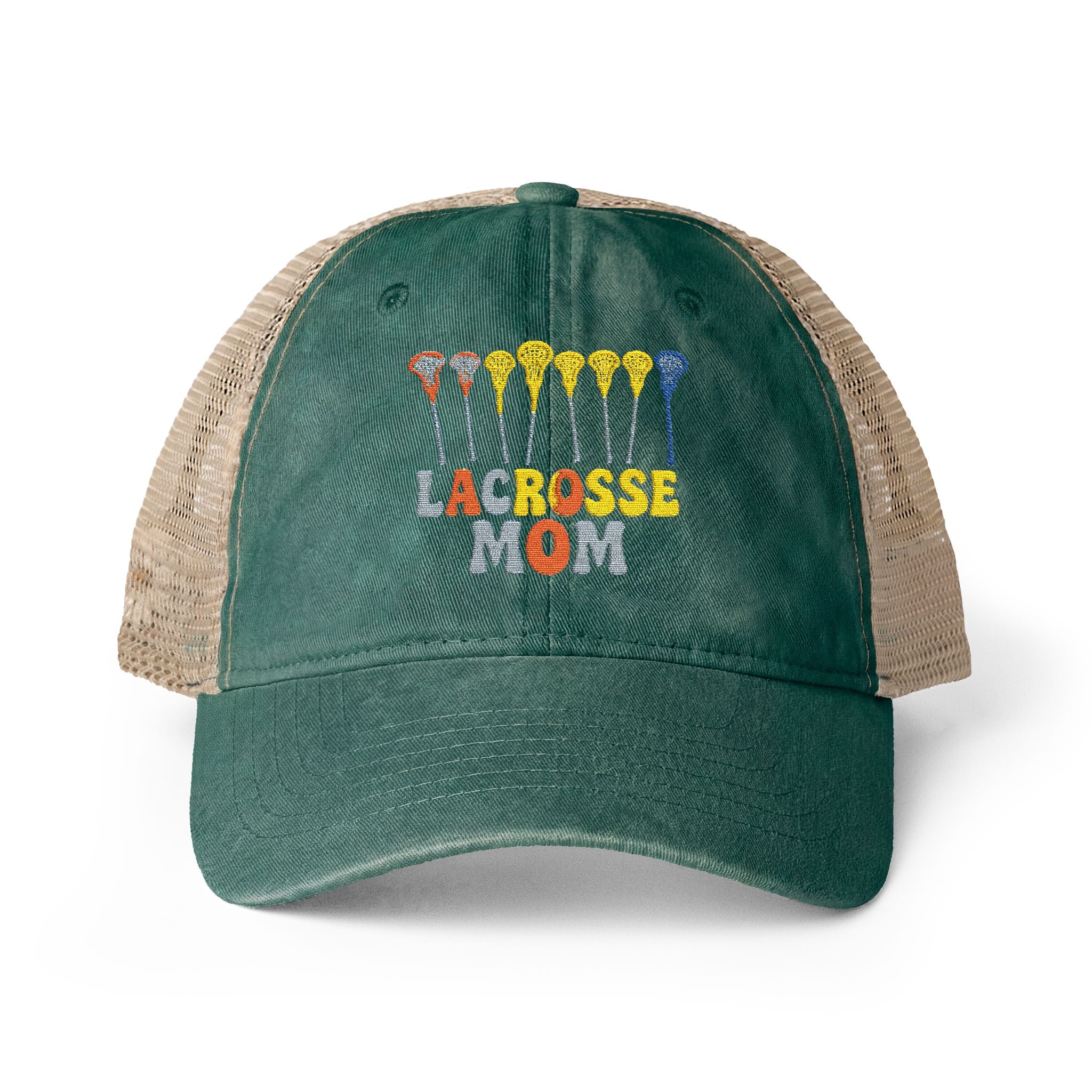 Lacrosse Mom - Women's Washed Mesh-Back Cap