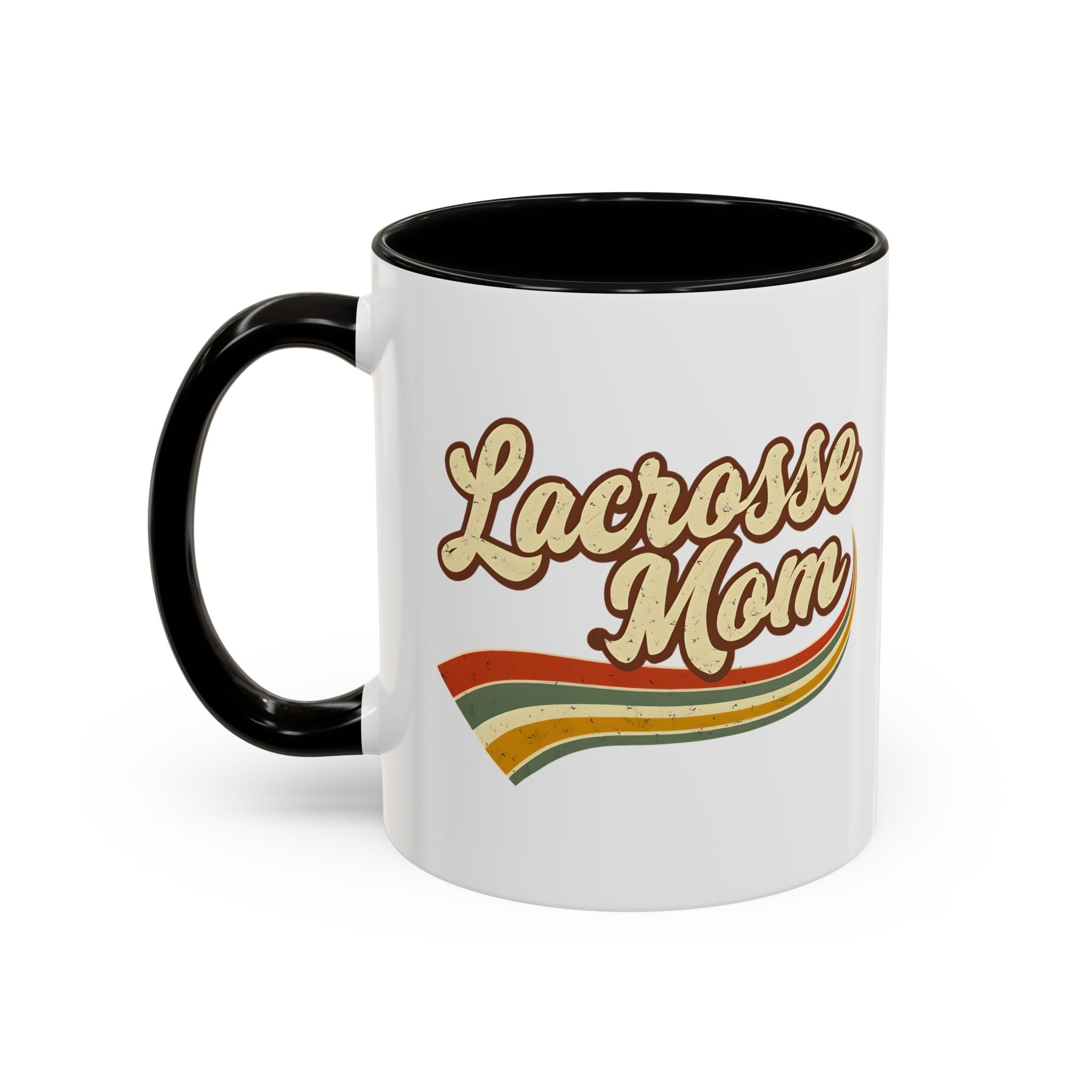 Retro Lacrosse Mom - Ceramic Coffee Mug (11oz)