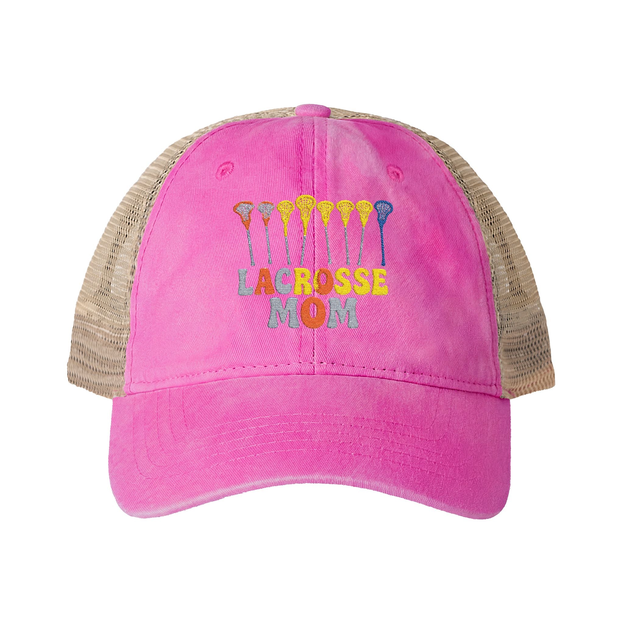 Lacrosse Mom - Women's Washed Mesh-Back Cap