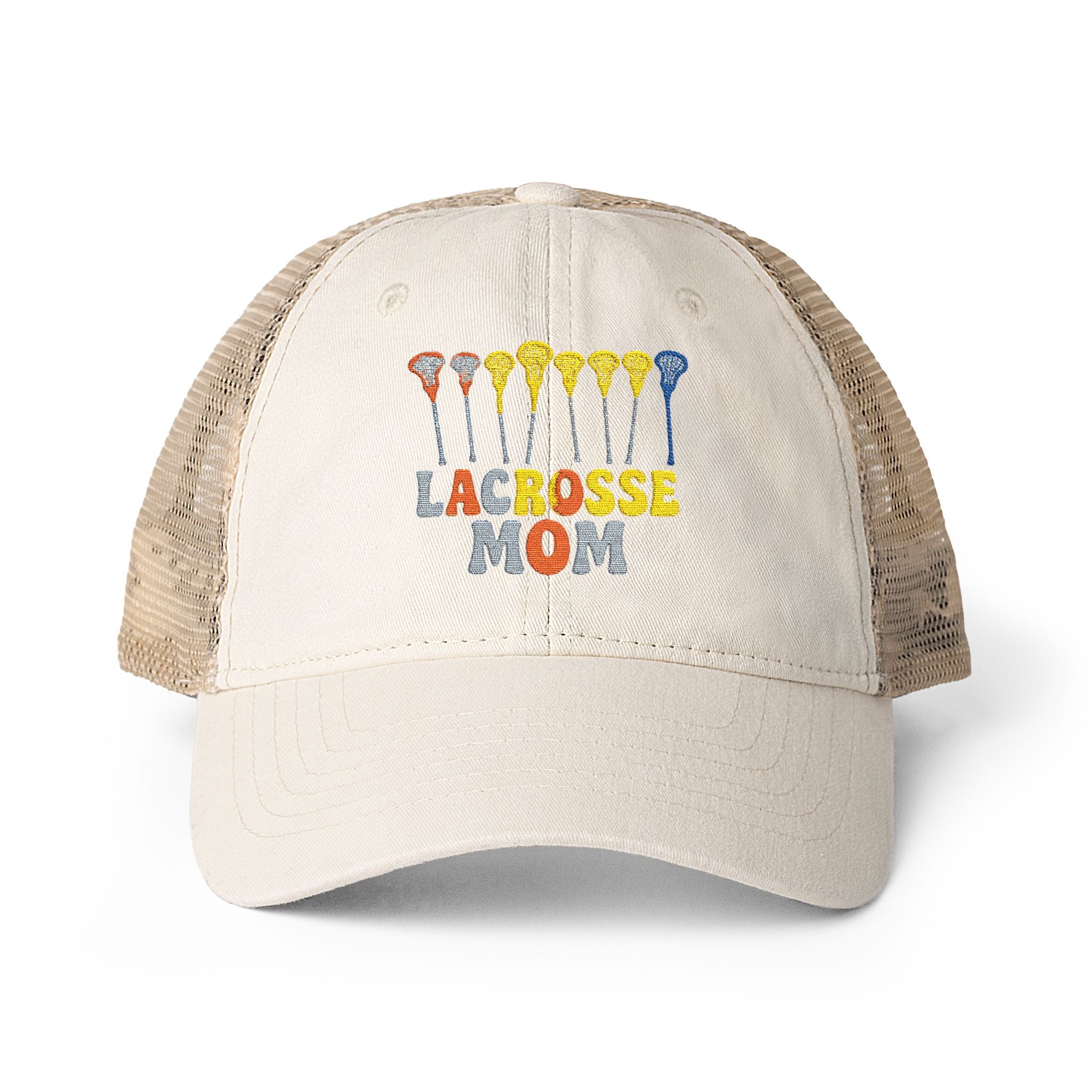 Lacrosse Mom - Women's Washed Mesh-Back Cap