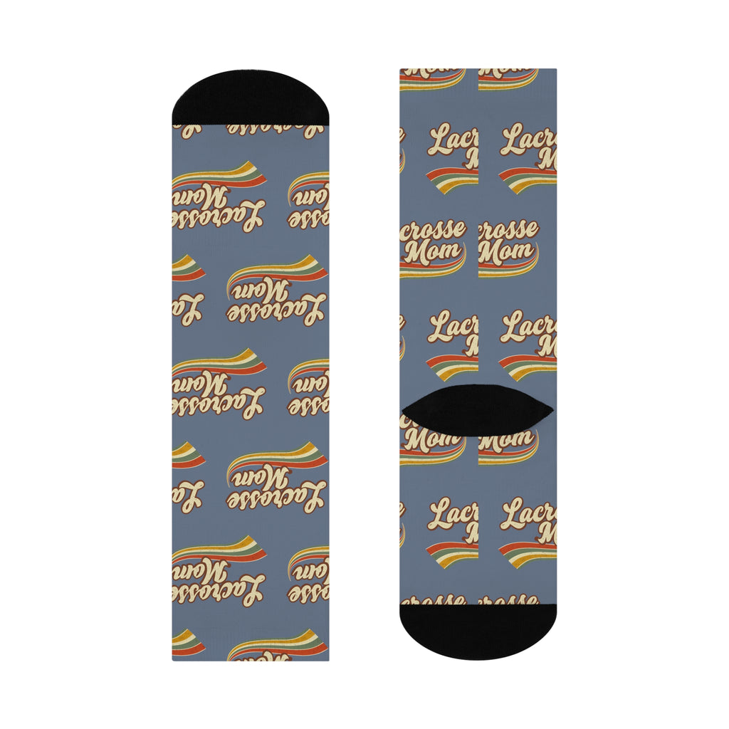 Retro Lacrosse Mom - Cushioned Crew Socks