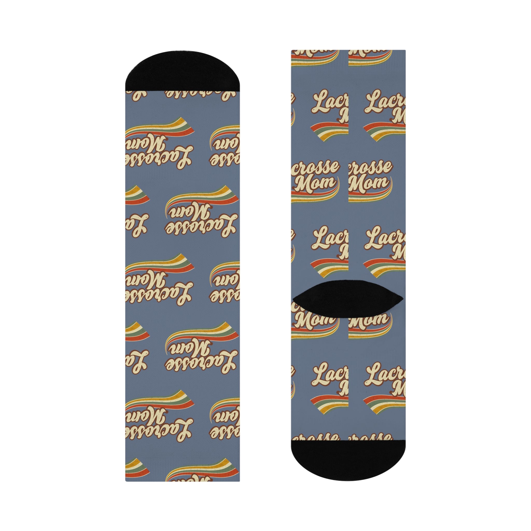 Retro Lacrosse Mom - Cushioned Crew Socks