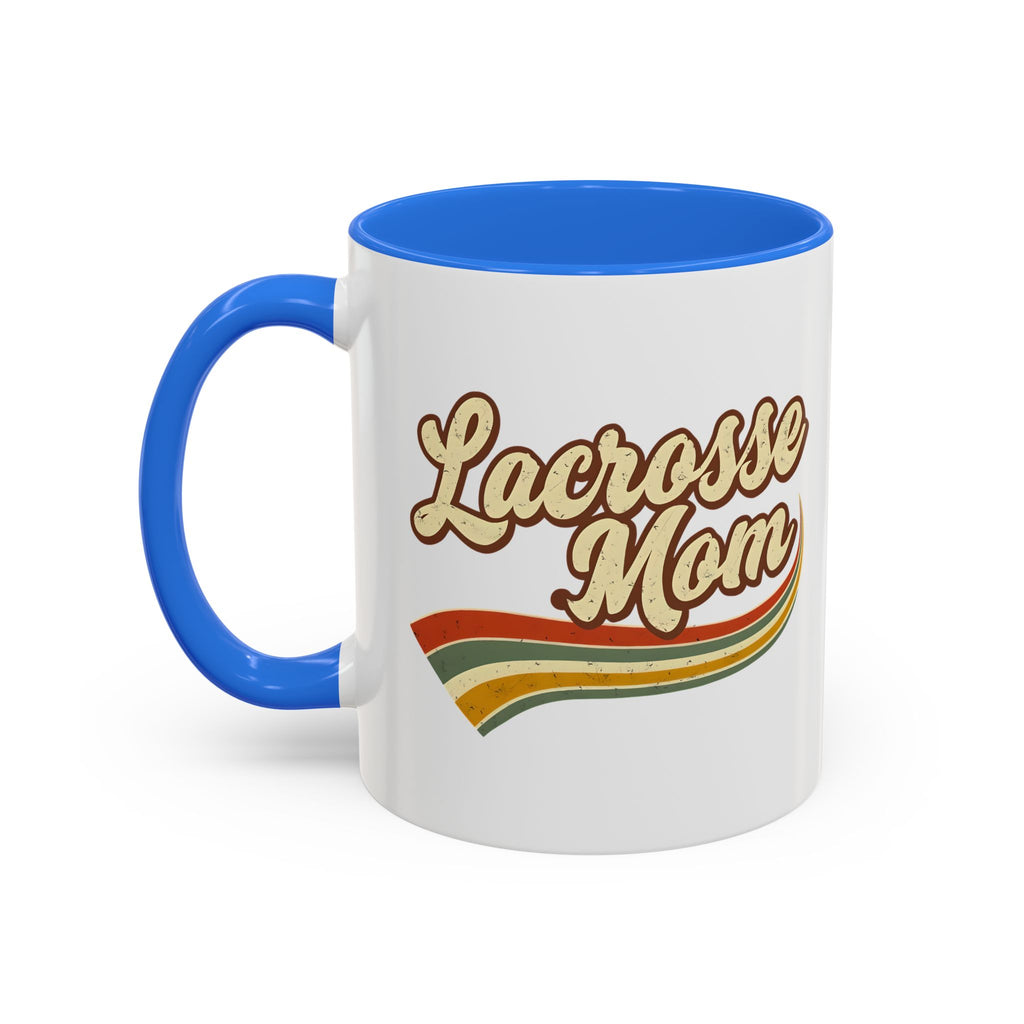 Retro Lacrosse Mom - Ceramic Coffee Mug (11oz)