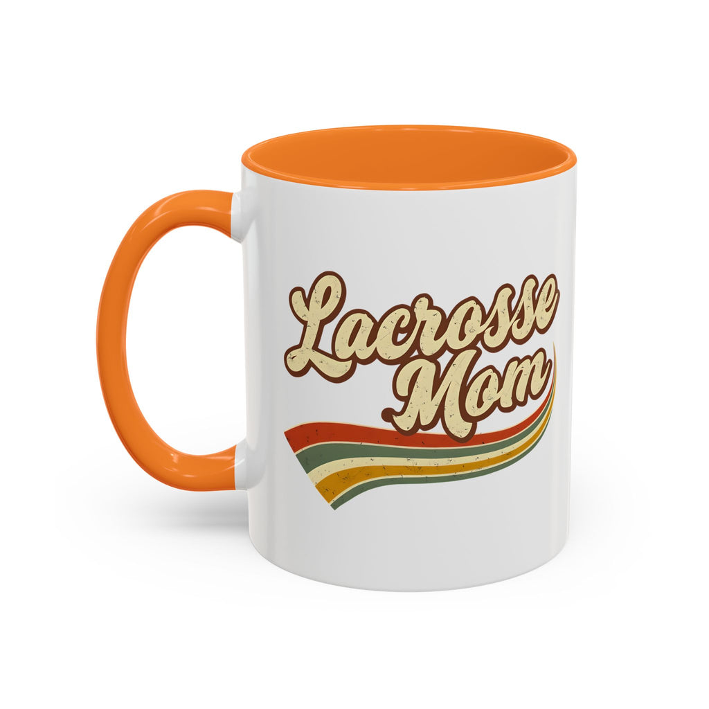 Retro Lacrosse Mom - Ceramic Coffee Mug (11oz)
