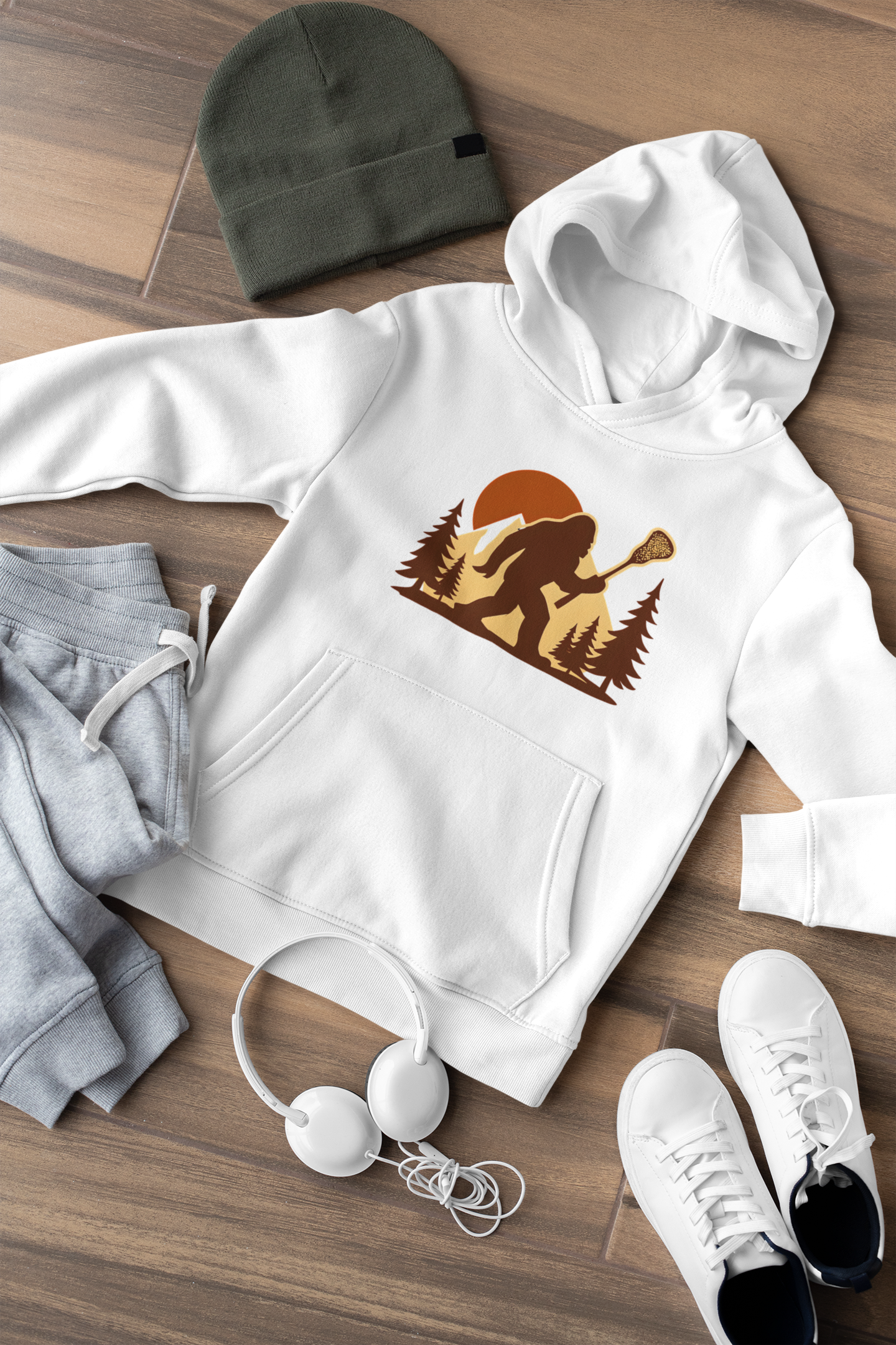 LAXsquatch — Youth Hooded Sweatshirt