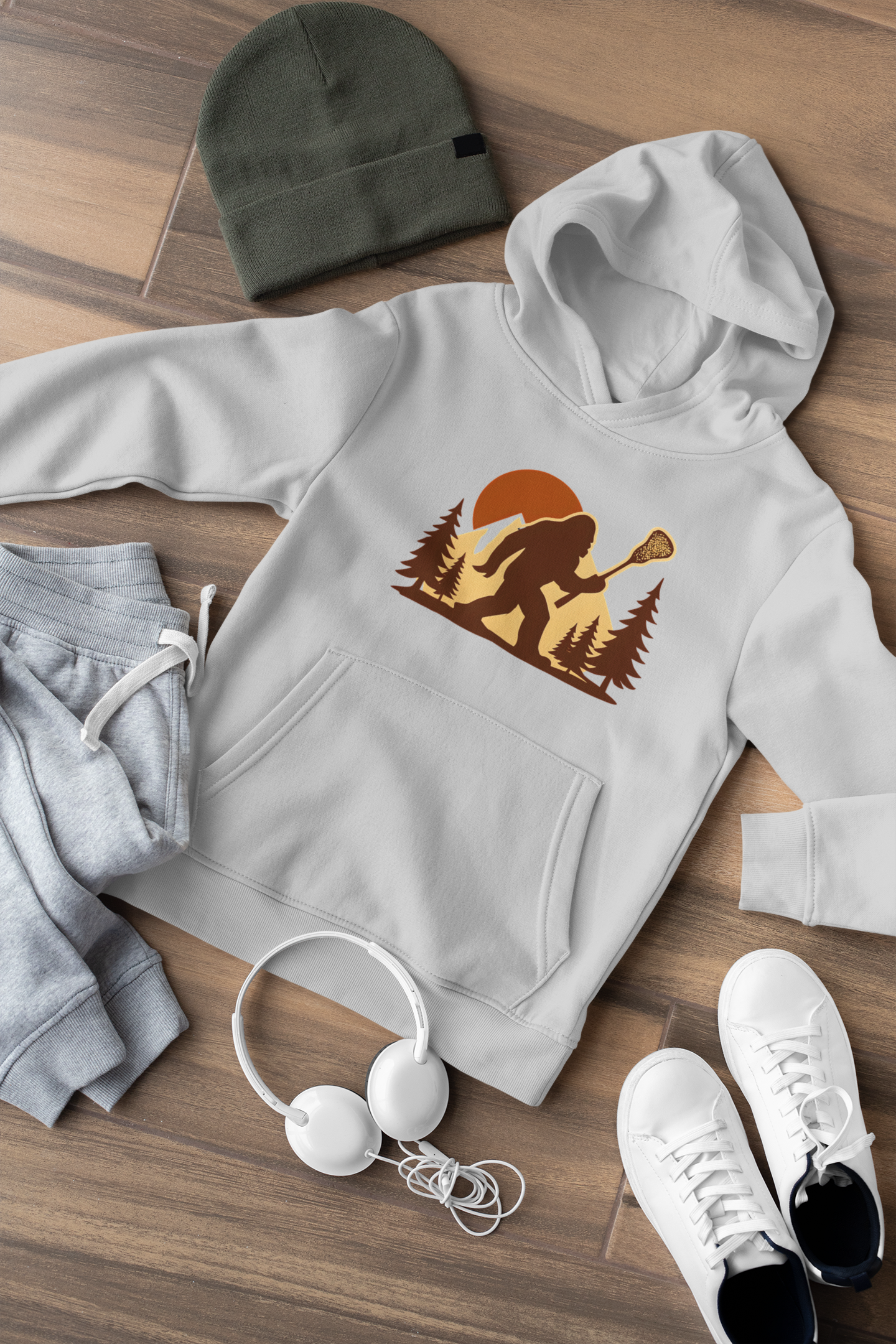 LAXsquatch — Youth Hooded Sweatshirt