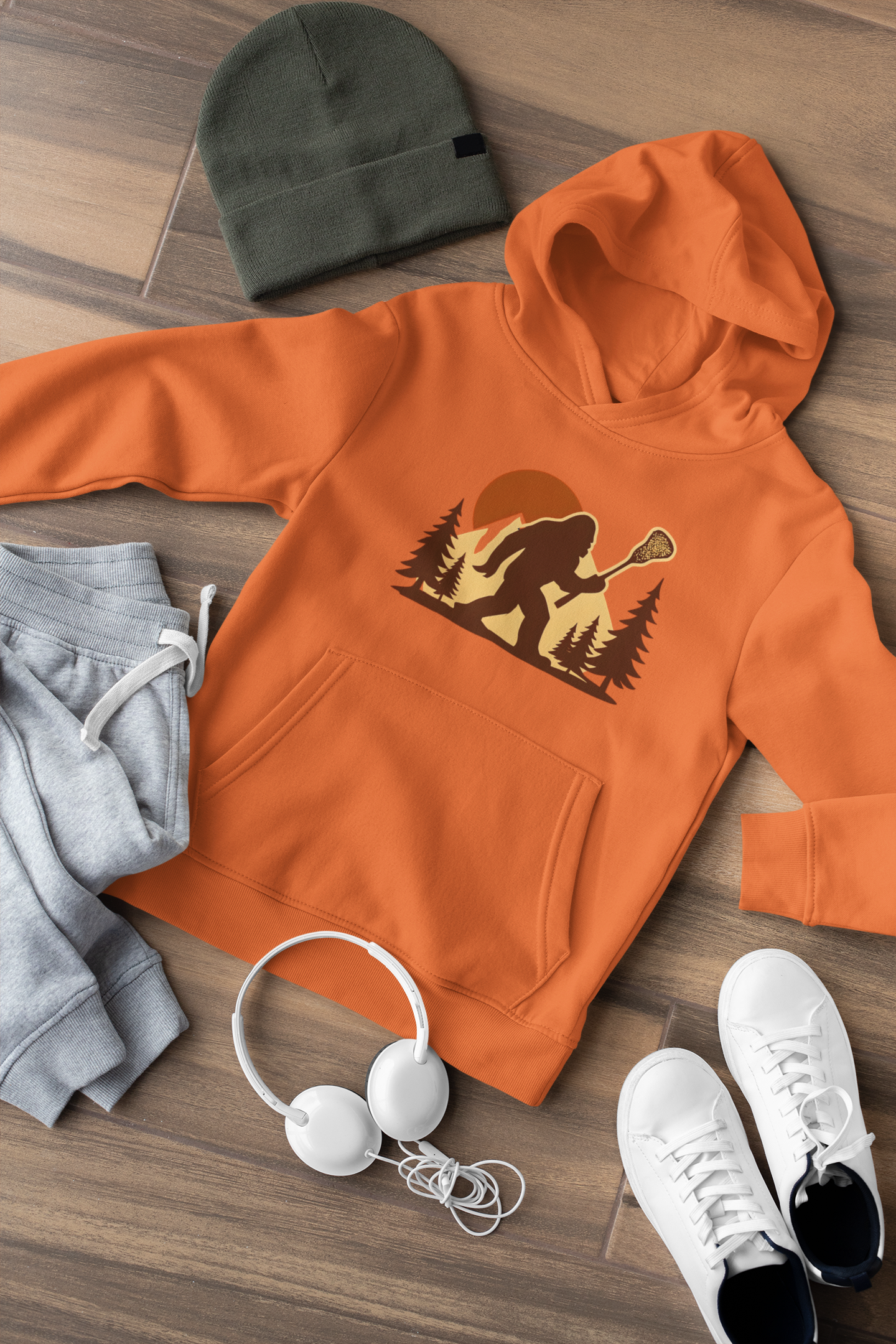 LAXsquatch — Youth Hooded Sweatshirt