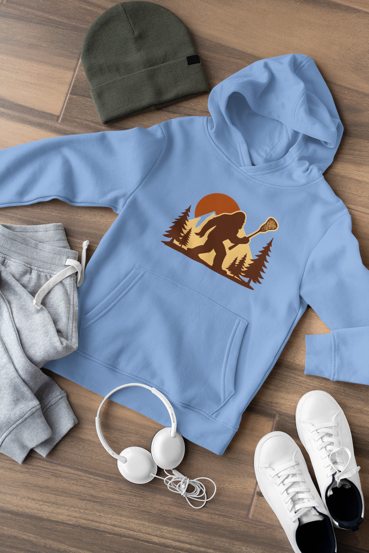 LAXsquatch — Youth Hooded Sweatshirt