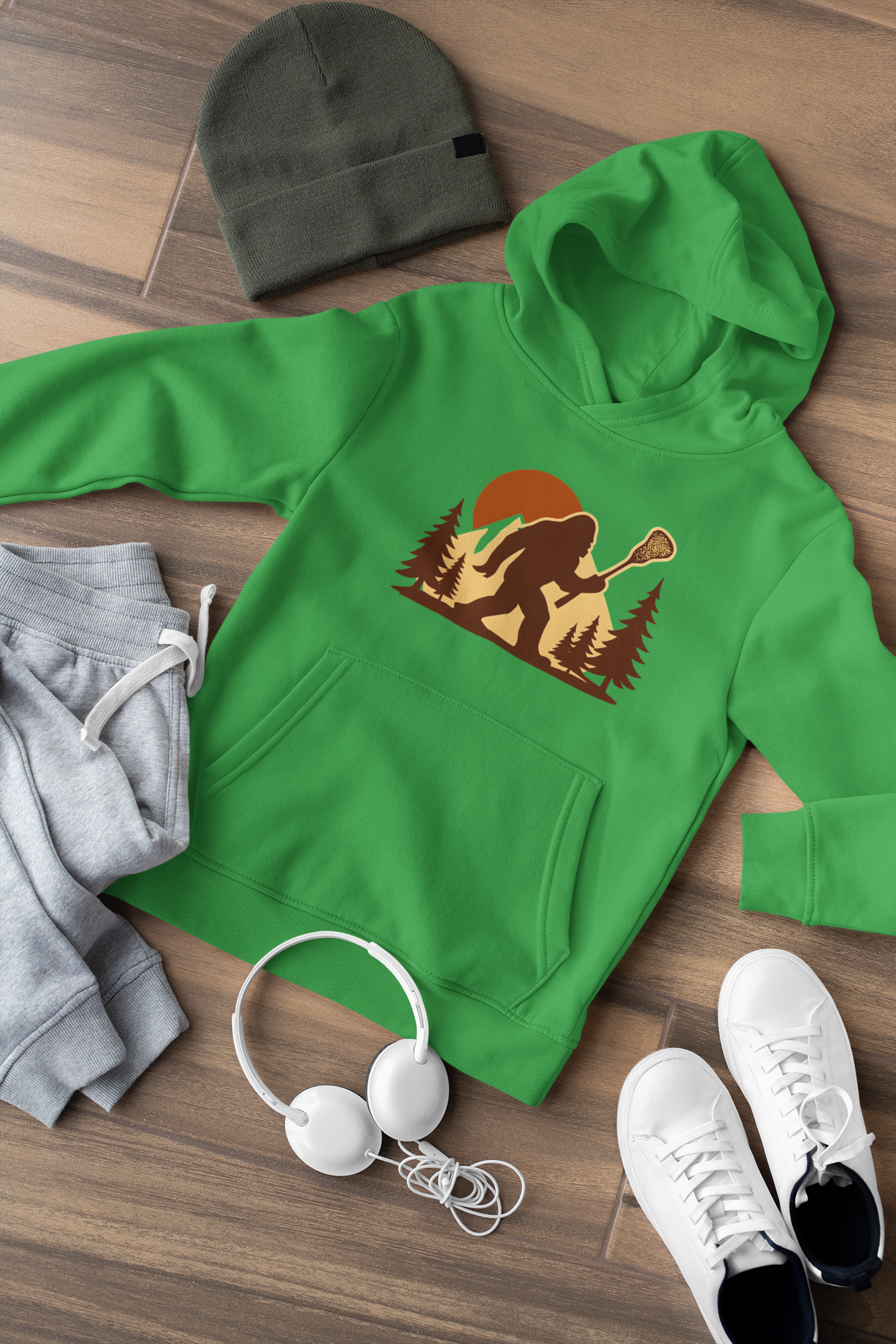 LAXsquatch — Youth Hooded Sweatshirt