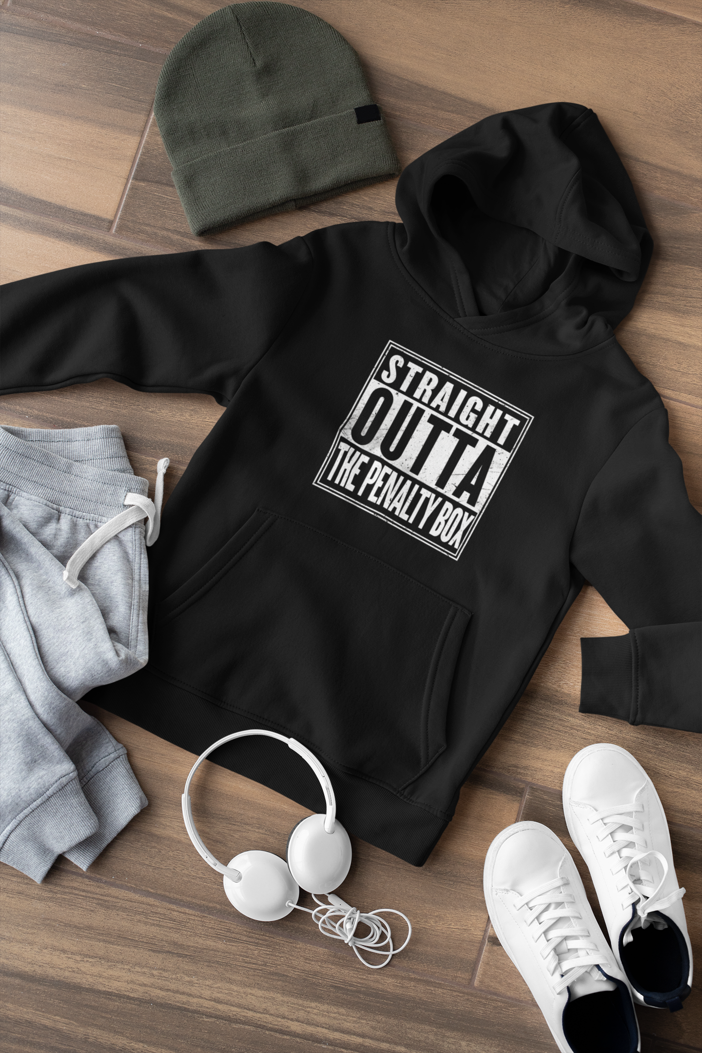 Straight Outta The Penalty Box — Hooded Youth Sweatshirt