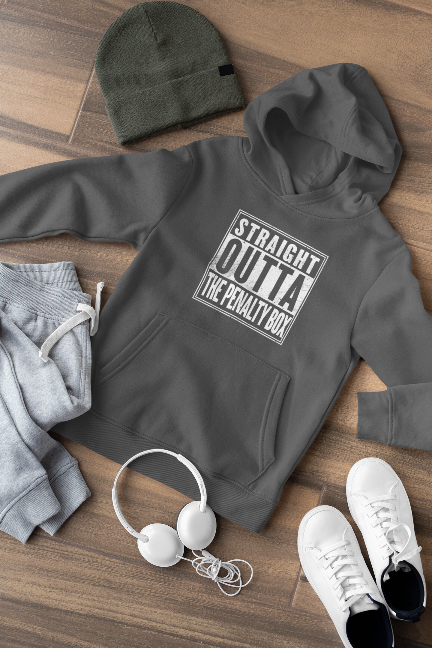 Straight Outta The Penalty Box — Hooded Youth Sweatshirt