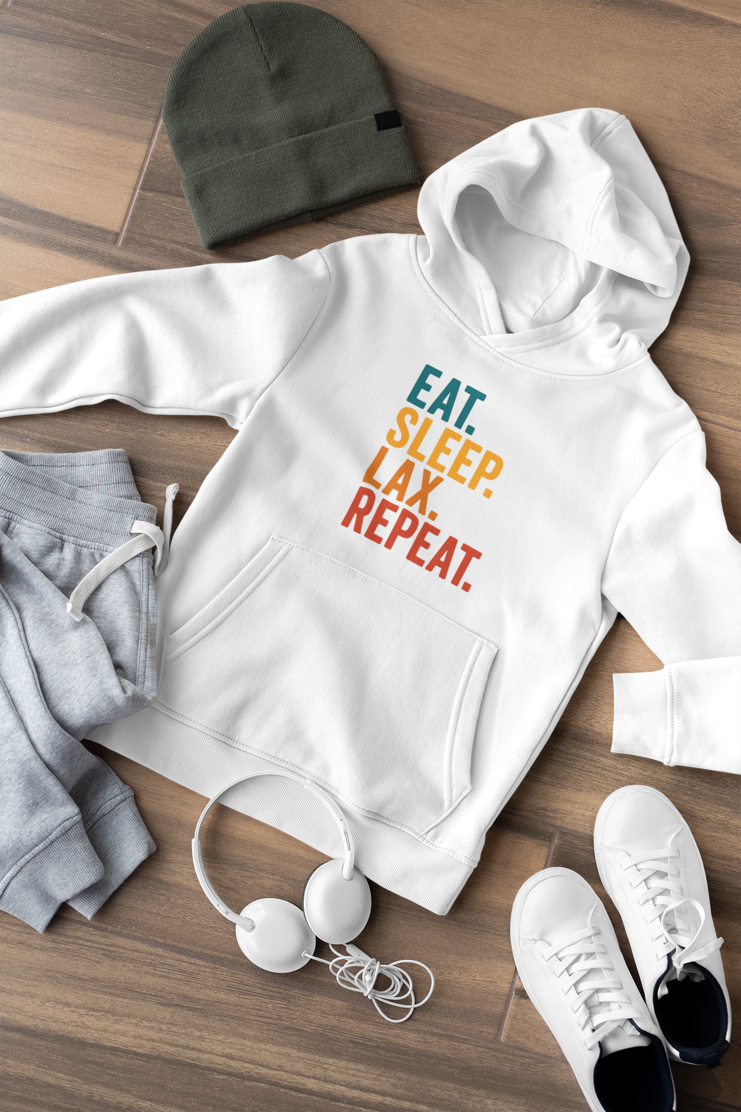 Eat. Sleep. Lax. Repeat - Hooded Youth Sweatshirt