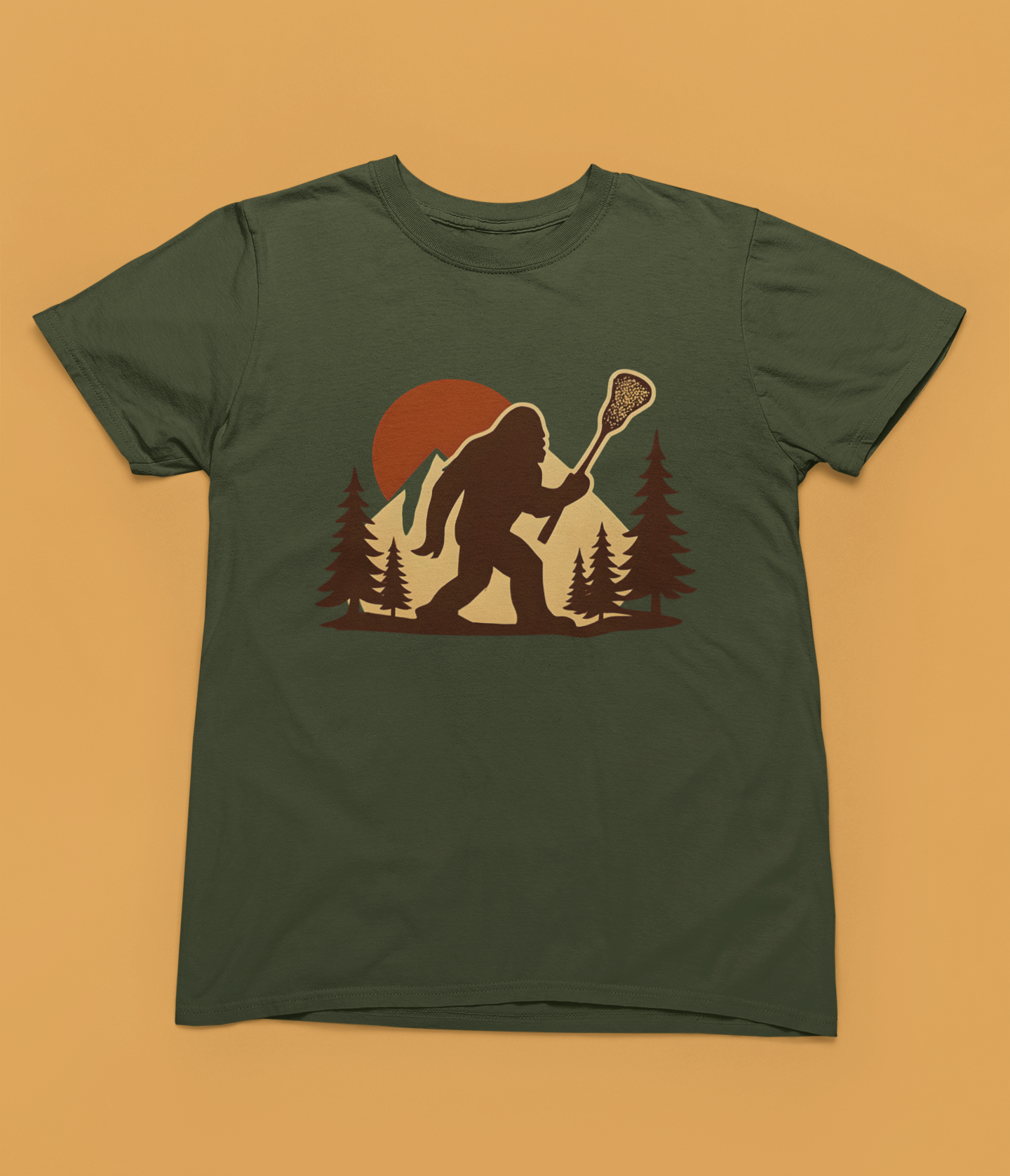 Retro LAXsquatch- Unisex Adult Tee