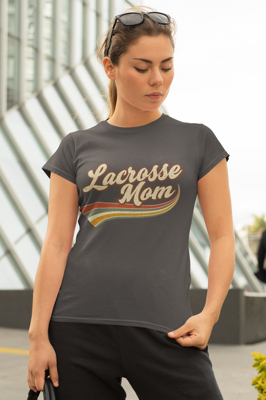 Lacrosse Mom Retro — Adult Tee