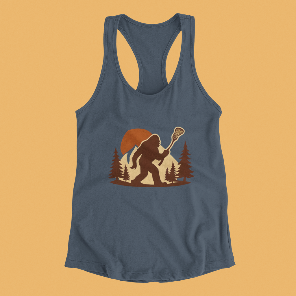 LAXsquatch- Racerback Tank