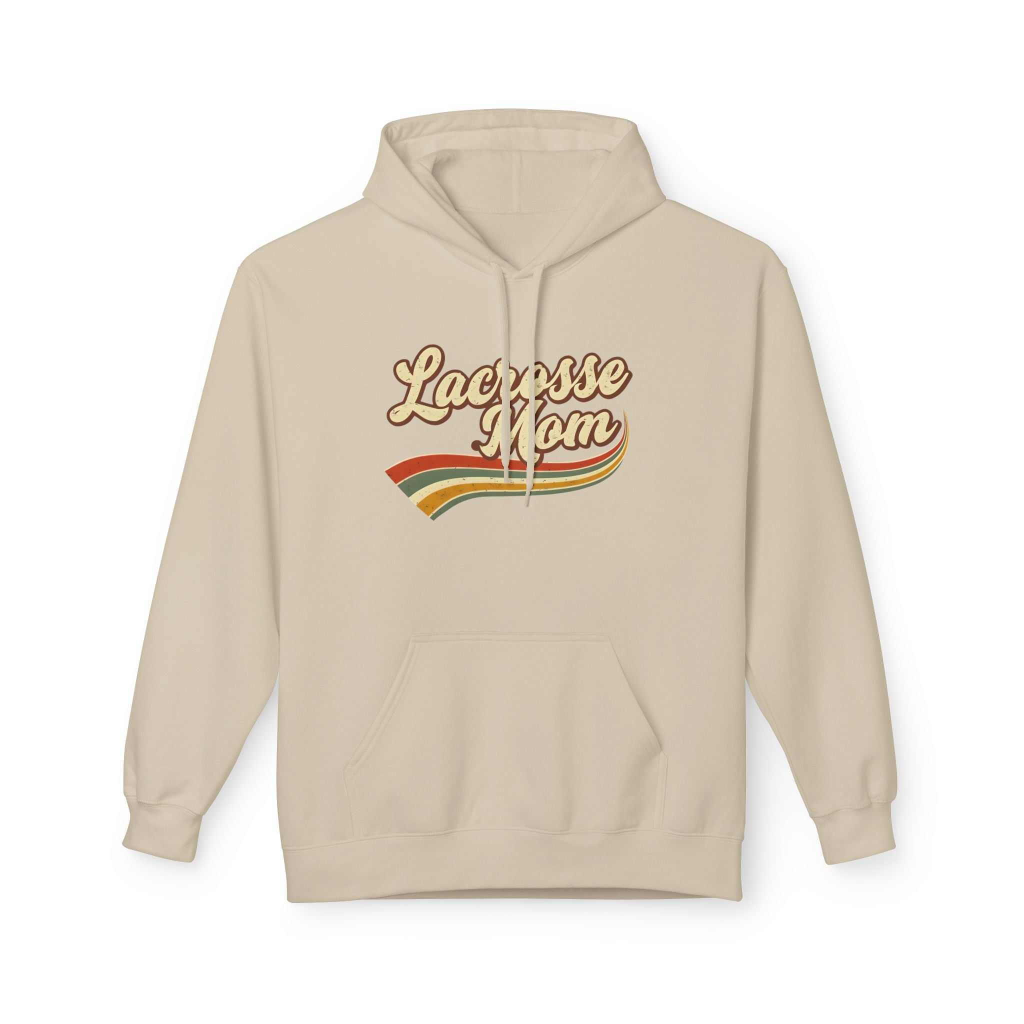 Lacrosse Mom Retro — Adult  Fleece Hoodie