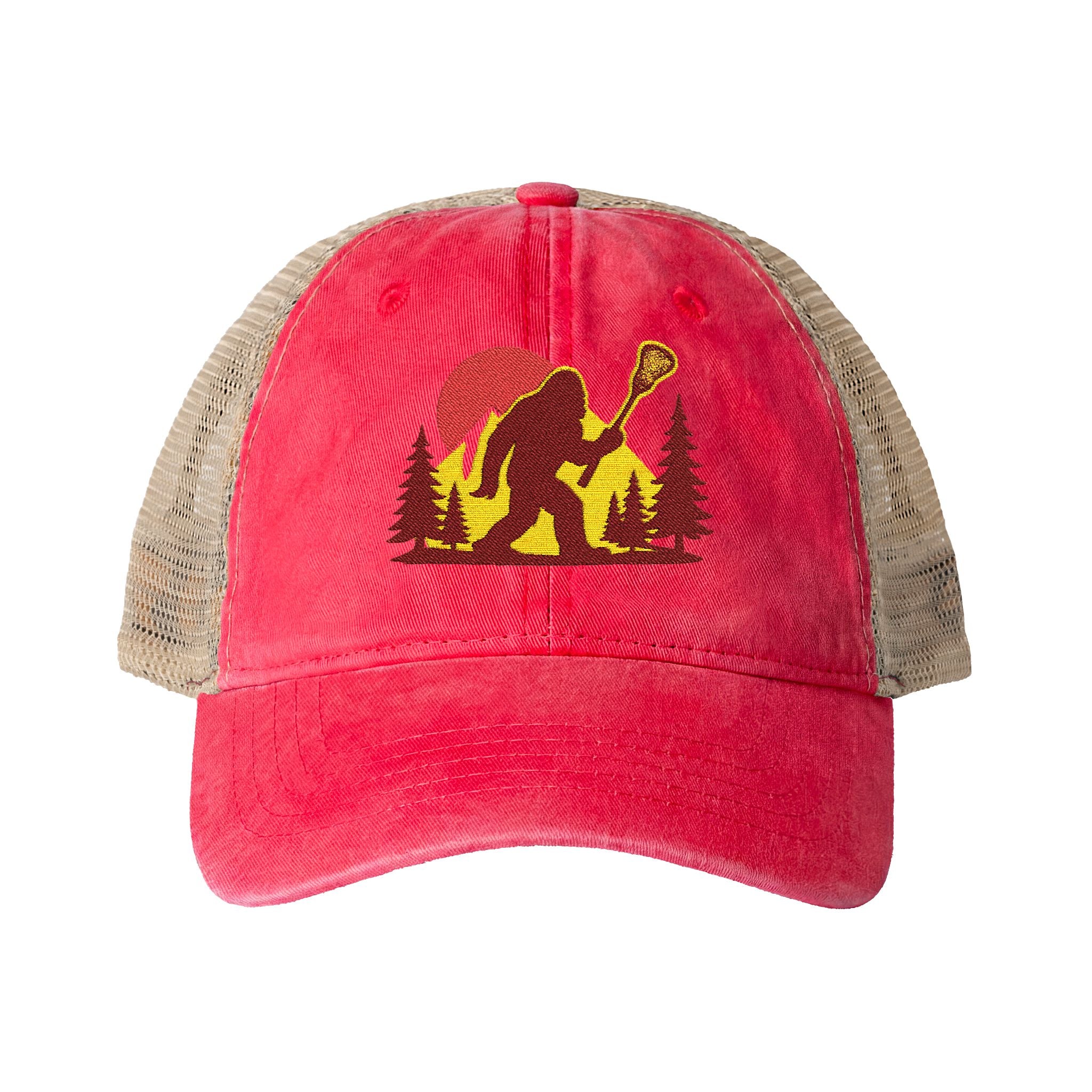Retro LAXsquatch - Women's Washed Mesh-Back Cap