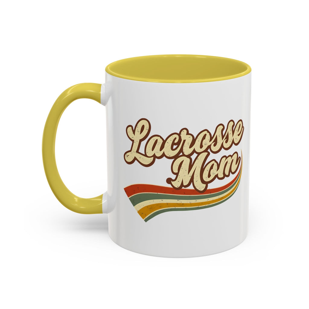 Retro Lacrosse Mom - Ceramic Coffee Mug (11oz)