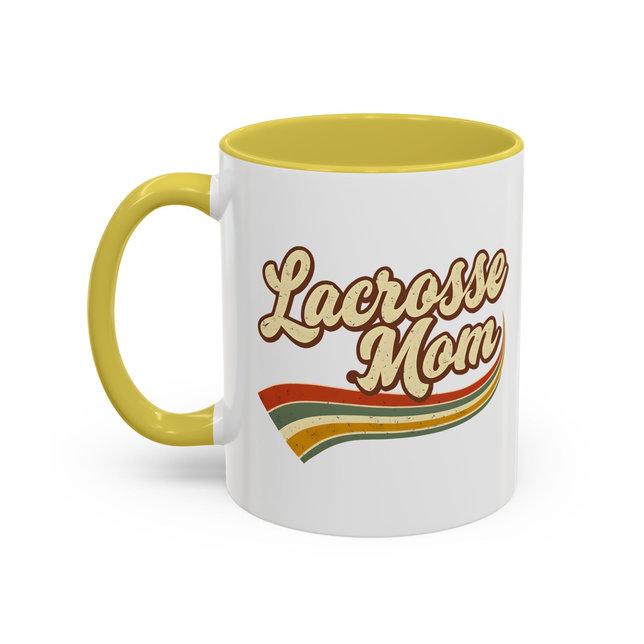 Retro Lacrosse Mom - Ceramic Coffee Mug (11oz)
