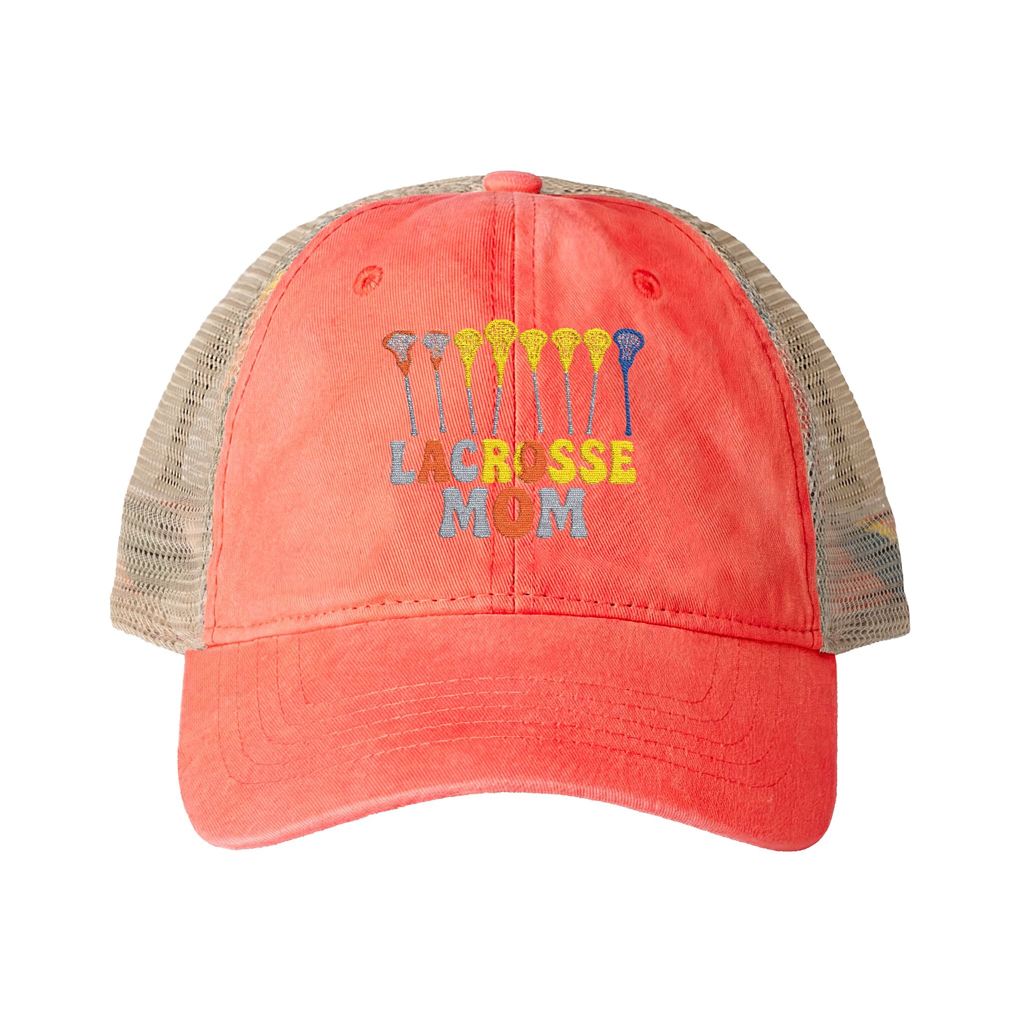 Lacrosse Mom - Women's Washed Mesh-Back Cap