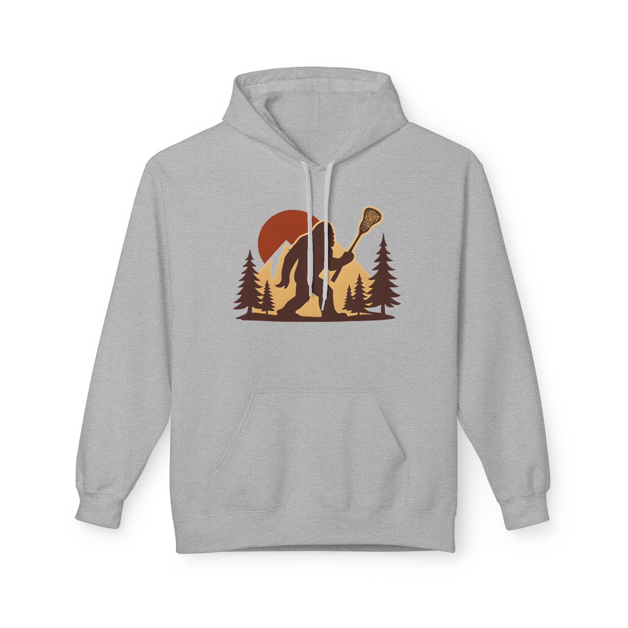 Vintage LAXsquatch- Adult Fleece Hoodie