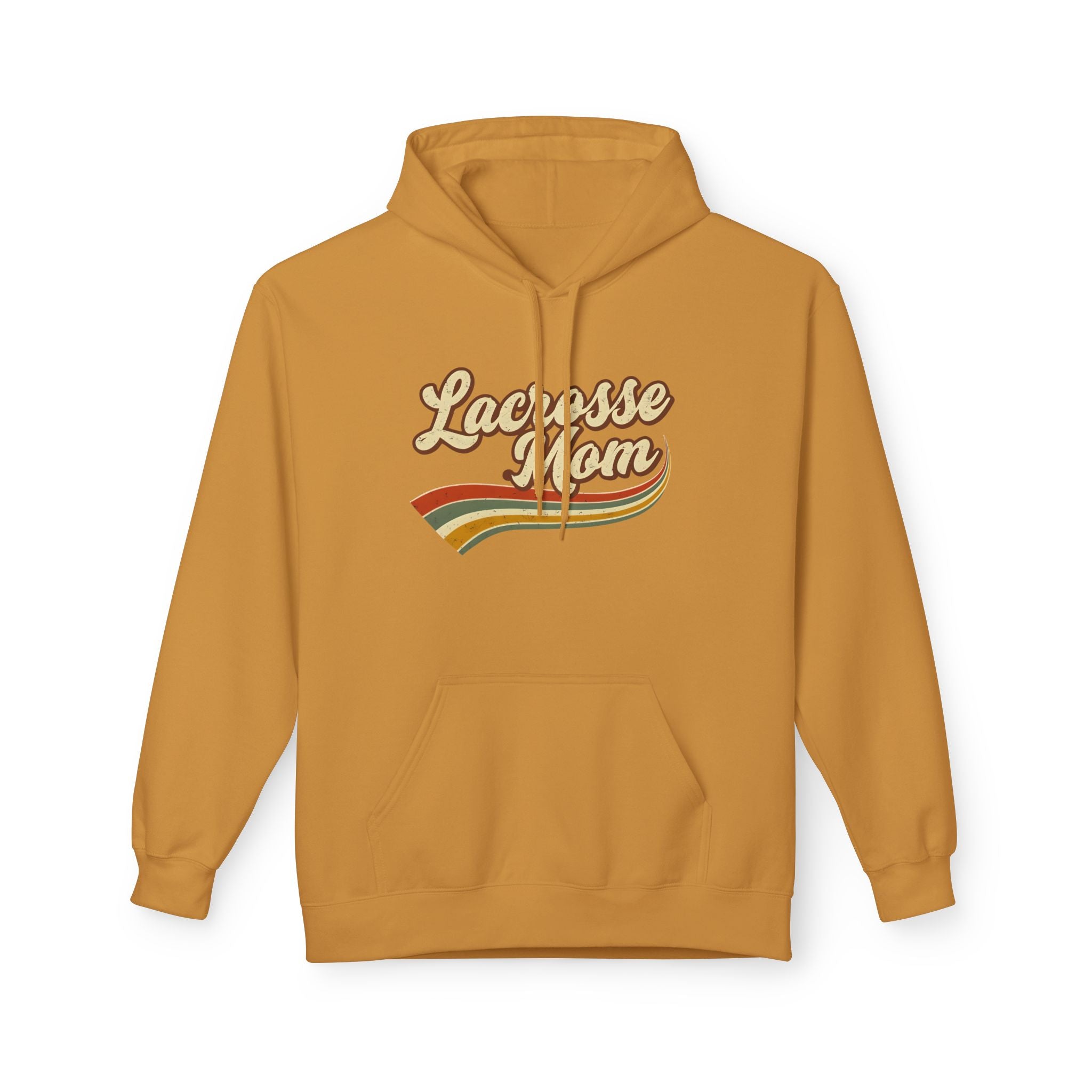 Lacrosse Mom Retro — Adult  Fleece Hoodie