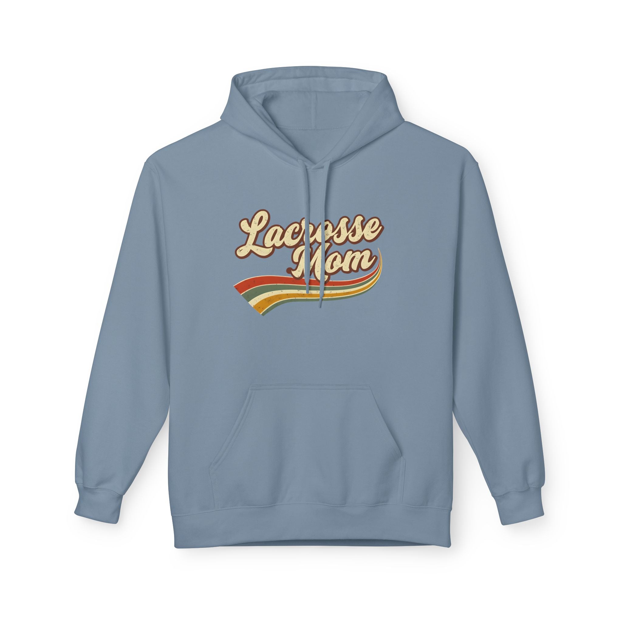 Lacrosse Mom Retro — Adult  Fleece Hoodie