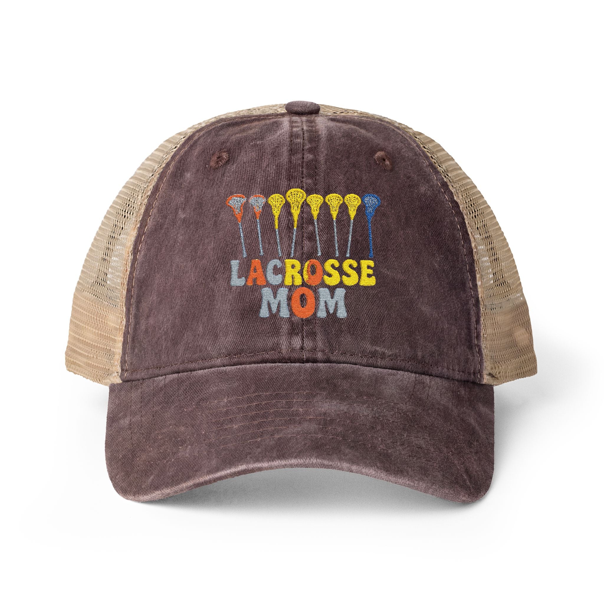 Lacrosse Mom - Women's Washed Mesh-Back Cap