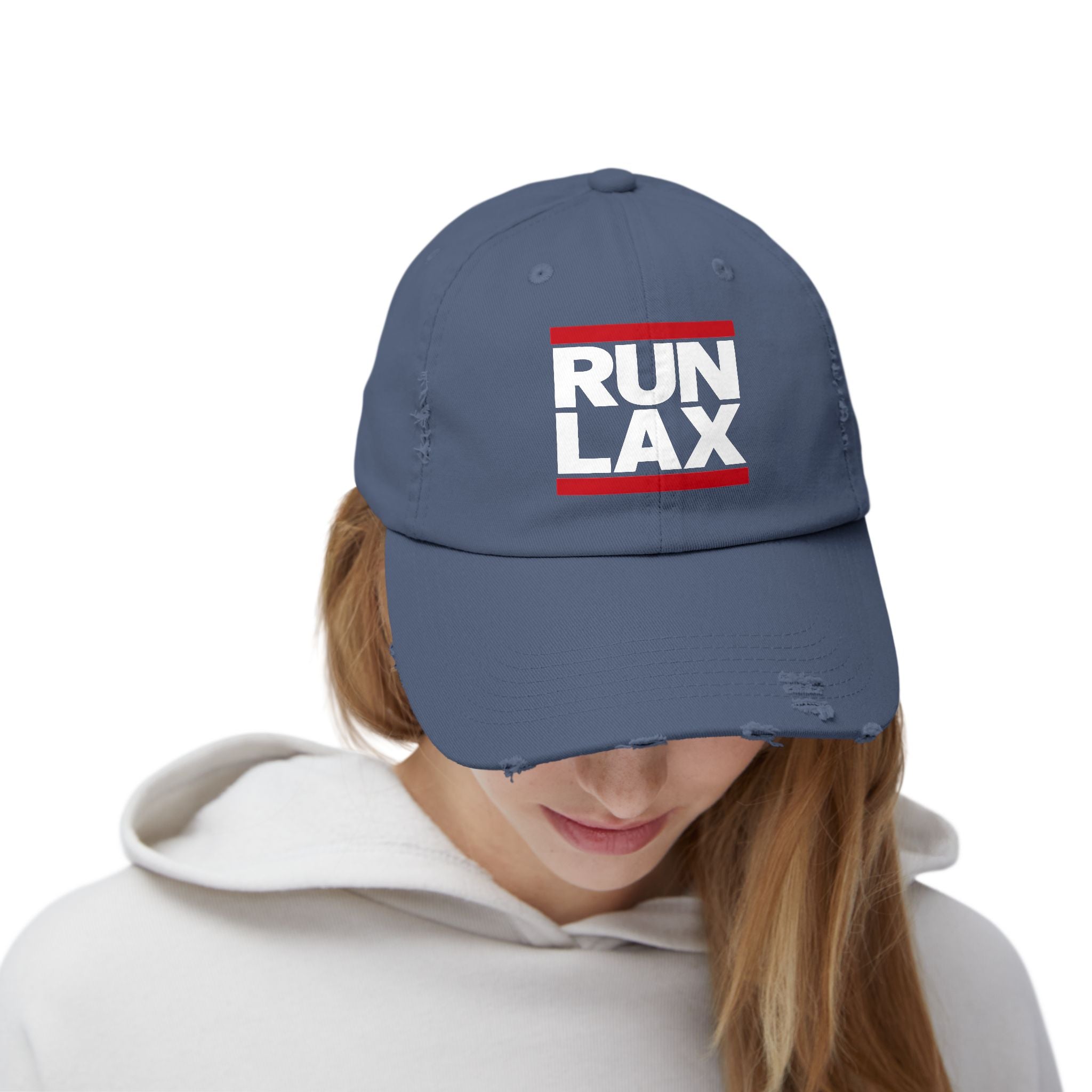 RUN LAX  — Distressed Cap
