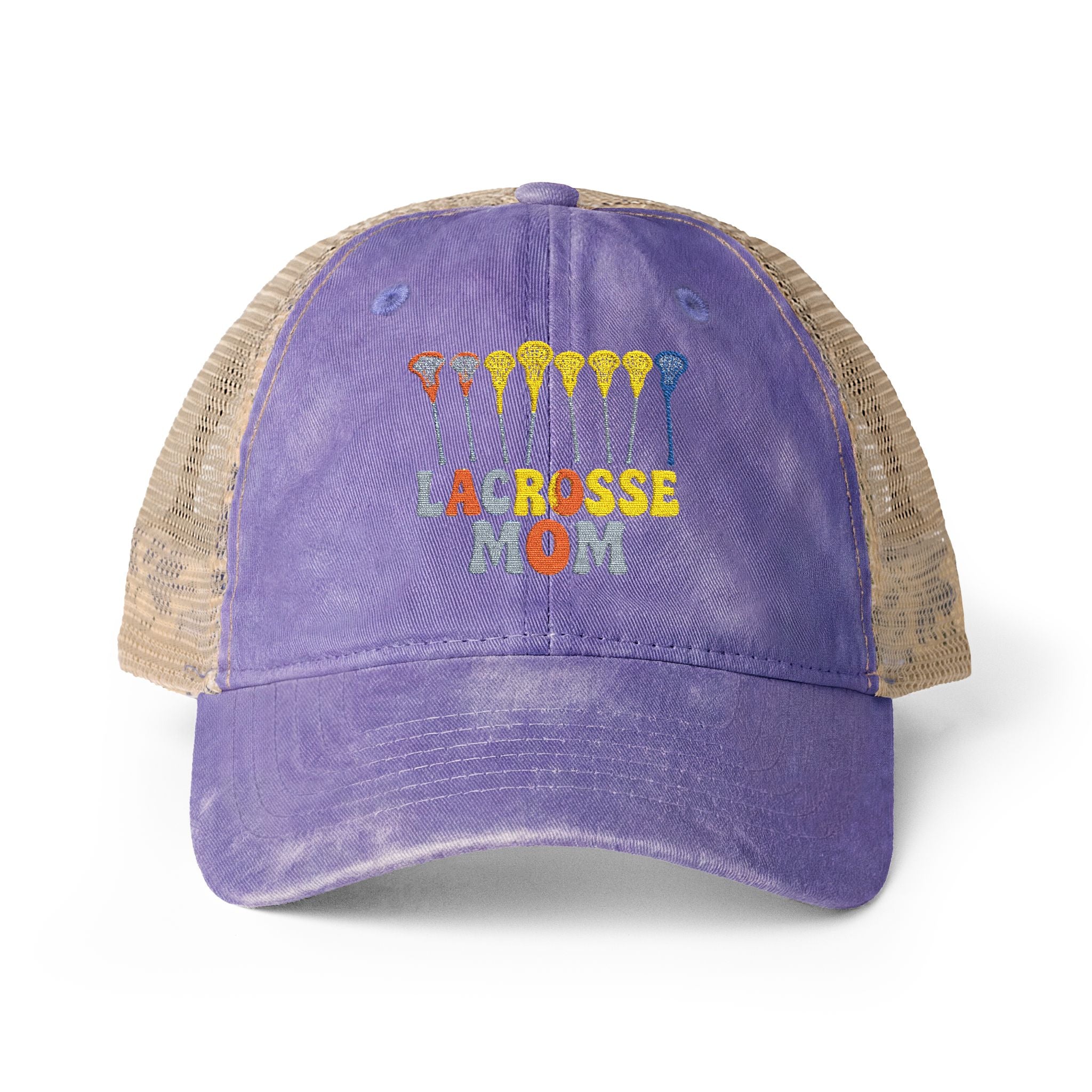 Lacrosse Mom - Women's Washed Mesh-Back Cap