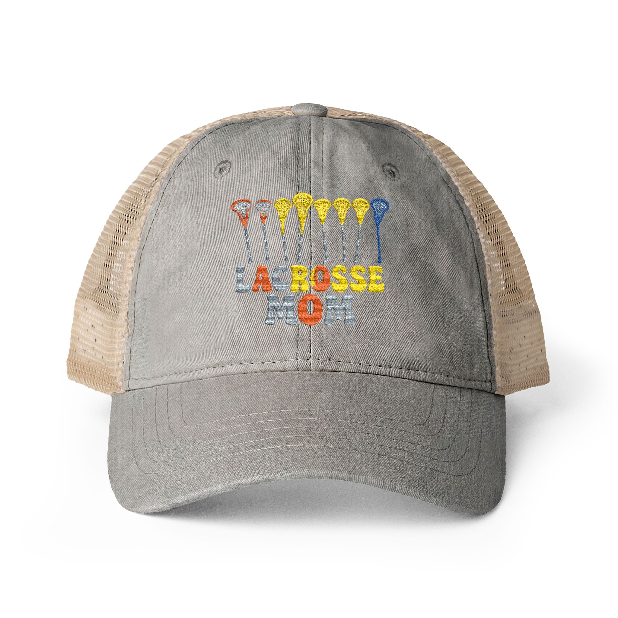 Lacrosse Mom - Women's Washed Mesh-Back Cap