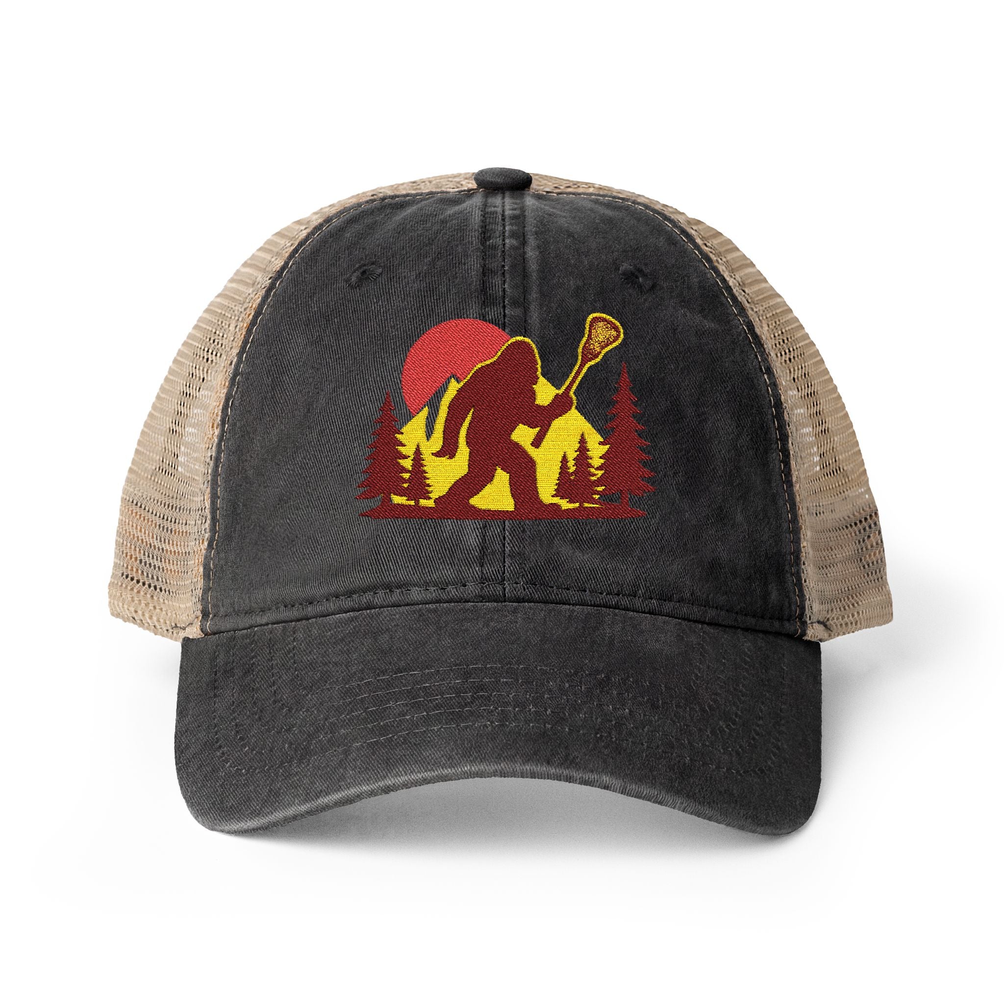 Retro LAXsquatch - Women's Washed Mesh-Back Cap