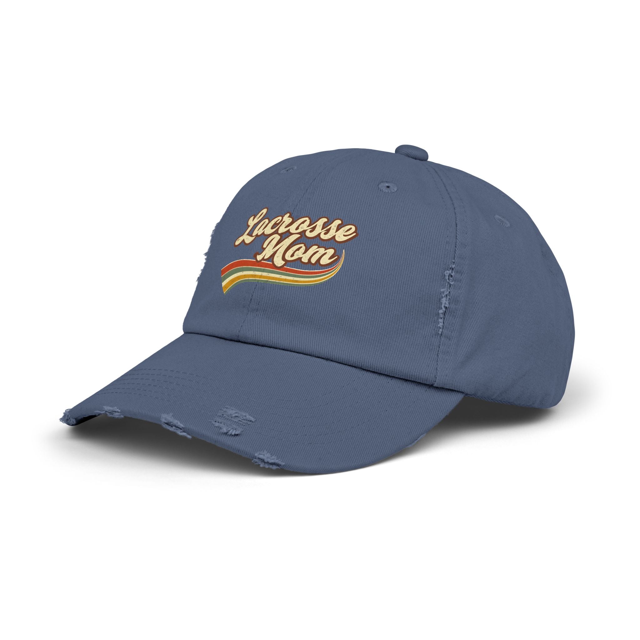 Retro Lacrosse Mom – Distressed Baseball Cap