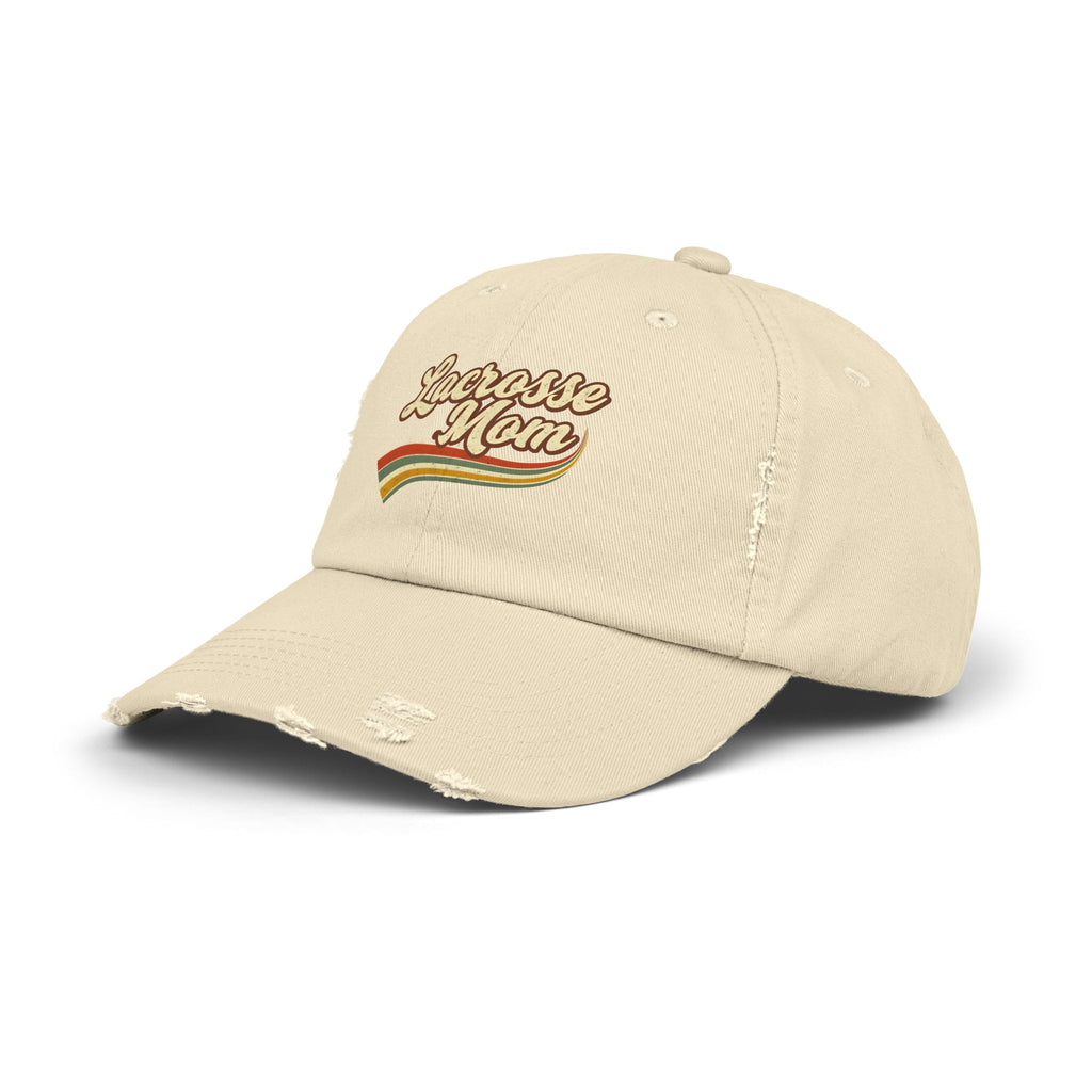 Retro Lacrosse Mom – Distressed Baseball Cap