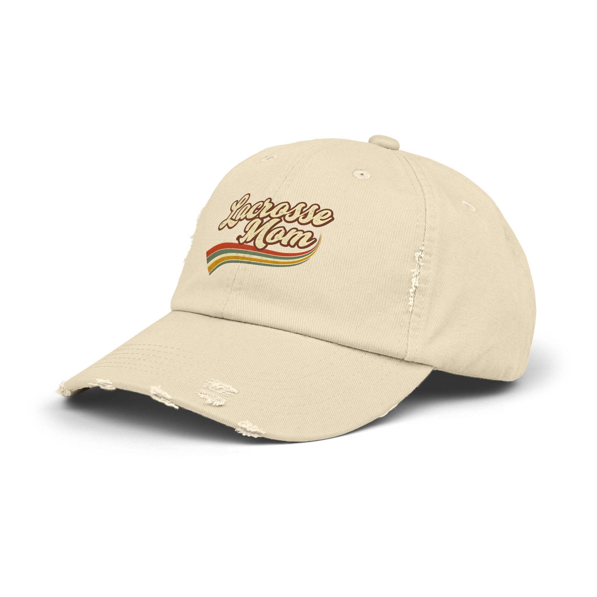 Retro Lacrosse Mom – Distressed Baseball Cap