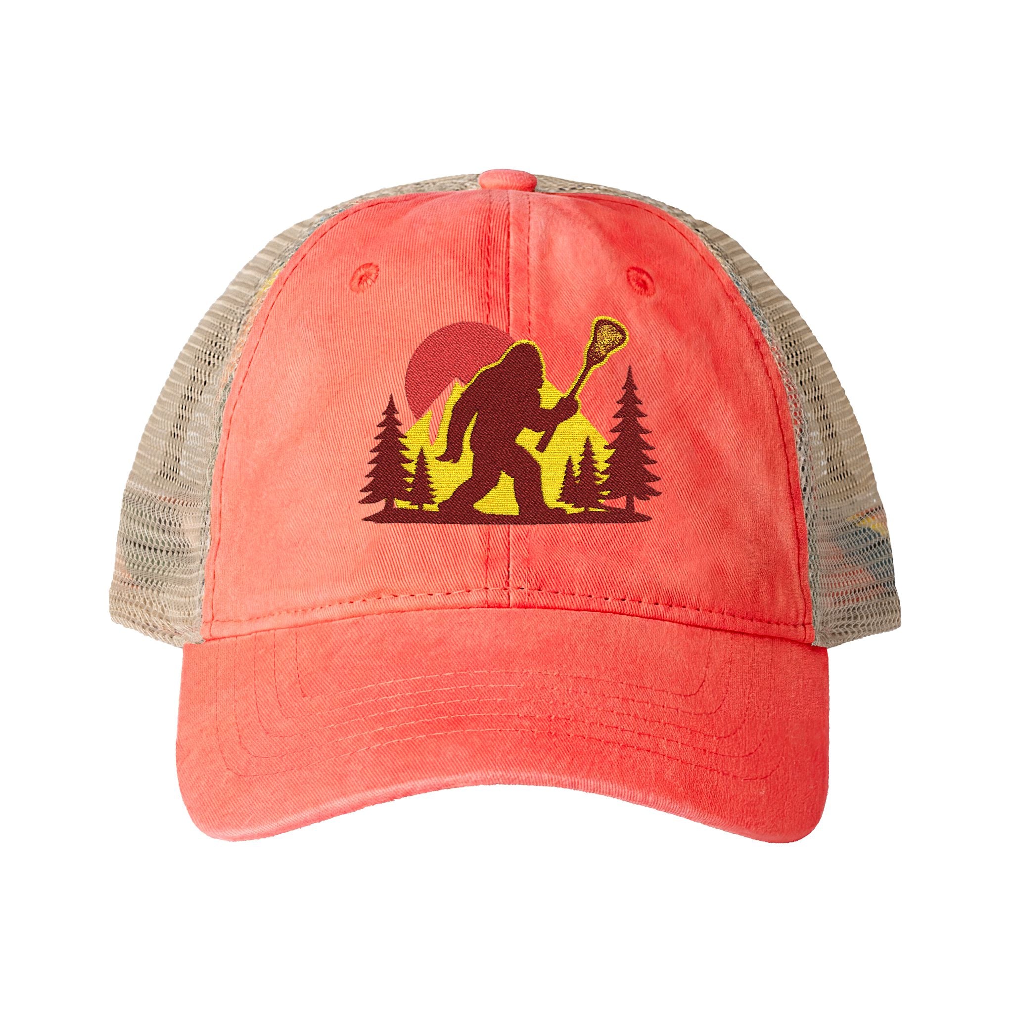 Retro LAXsquatch - Women's Washed Mesh-Back Cap