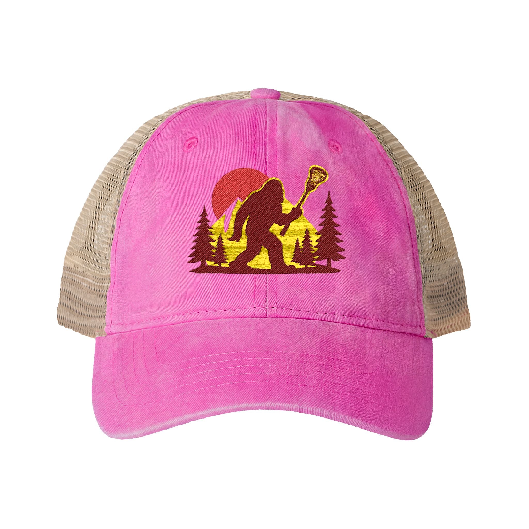 Retro LAXsquatch - Women's Washed Mesh-Back Cap